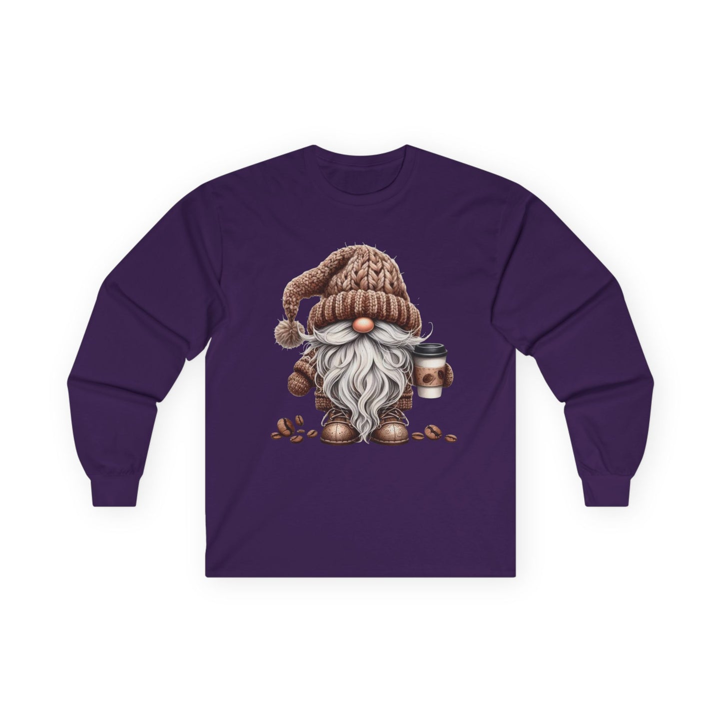 “Coffee Gnome” Long Sleeve Tee – Brewed & Bearded Edition