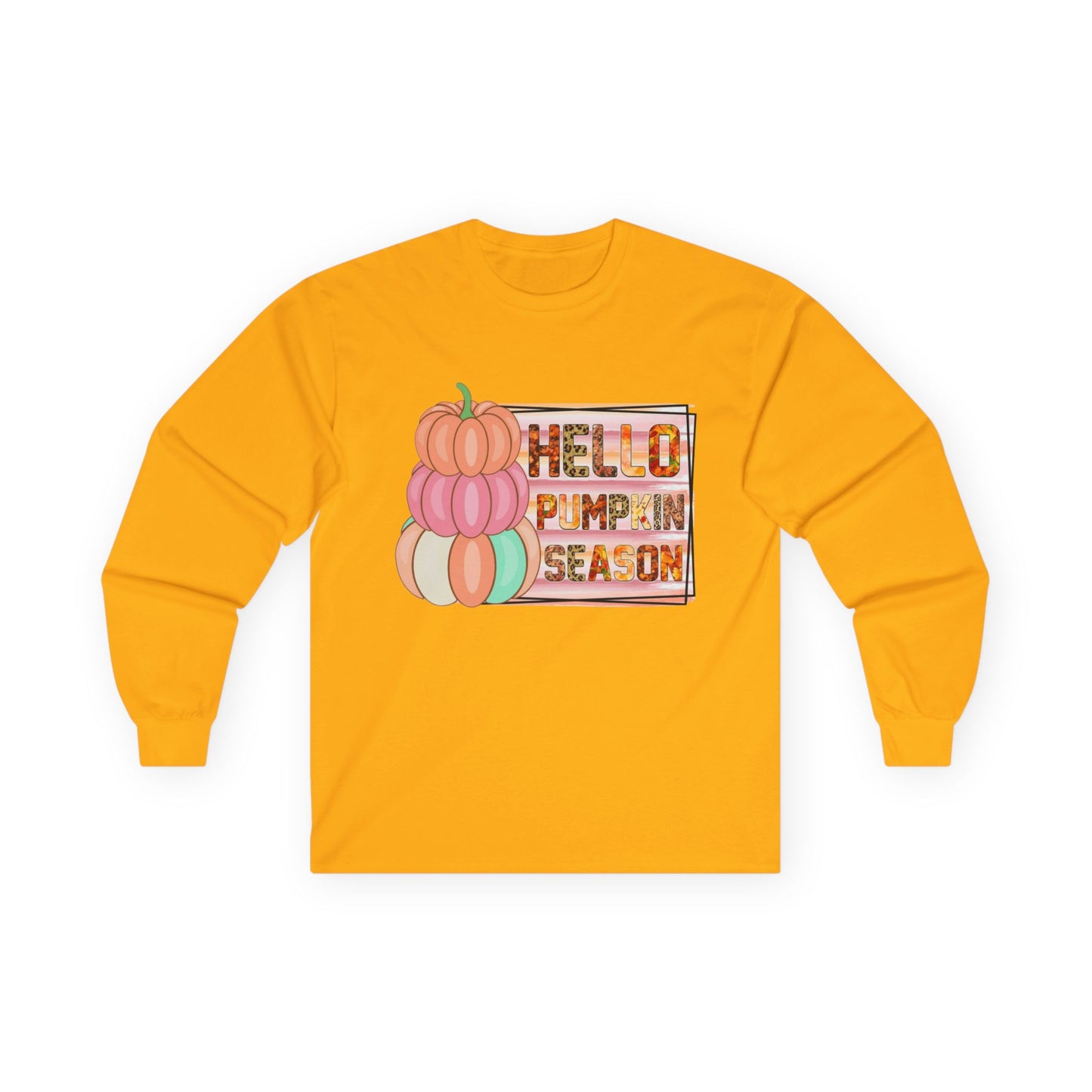 “Hello Pumpkin Season” Long Sleeve Tee – Pastel Stack Edition