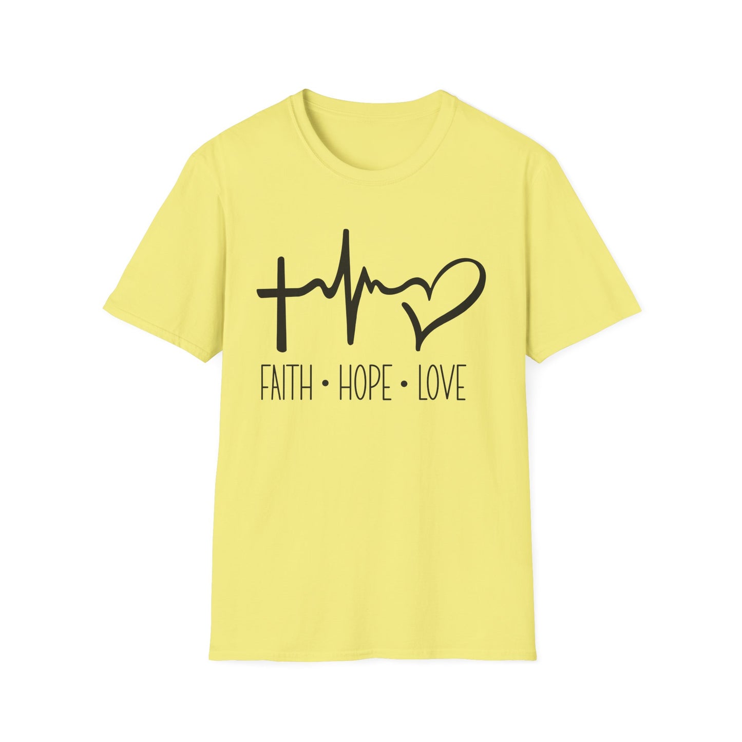 Faith • Hope • Love Tee – Heartbeat Cross Edition