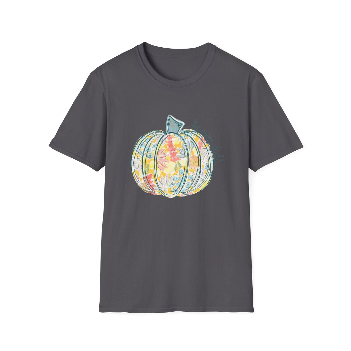 “Happy Fall Floral Pumpkin” Tee – Bloom & Gourd Edition
