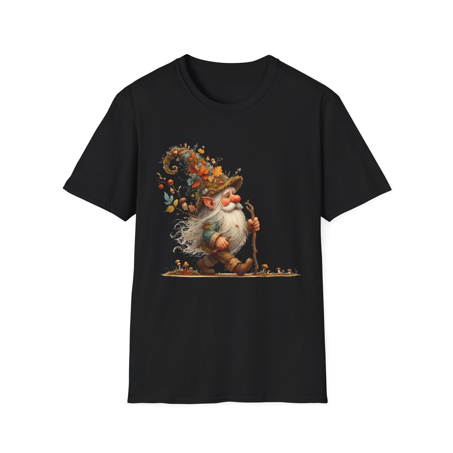 “Forest Walker Gnome” Tee – Woodland Lore Edition