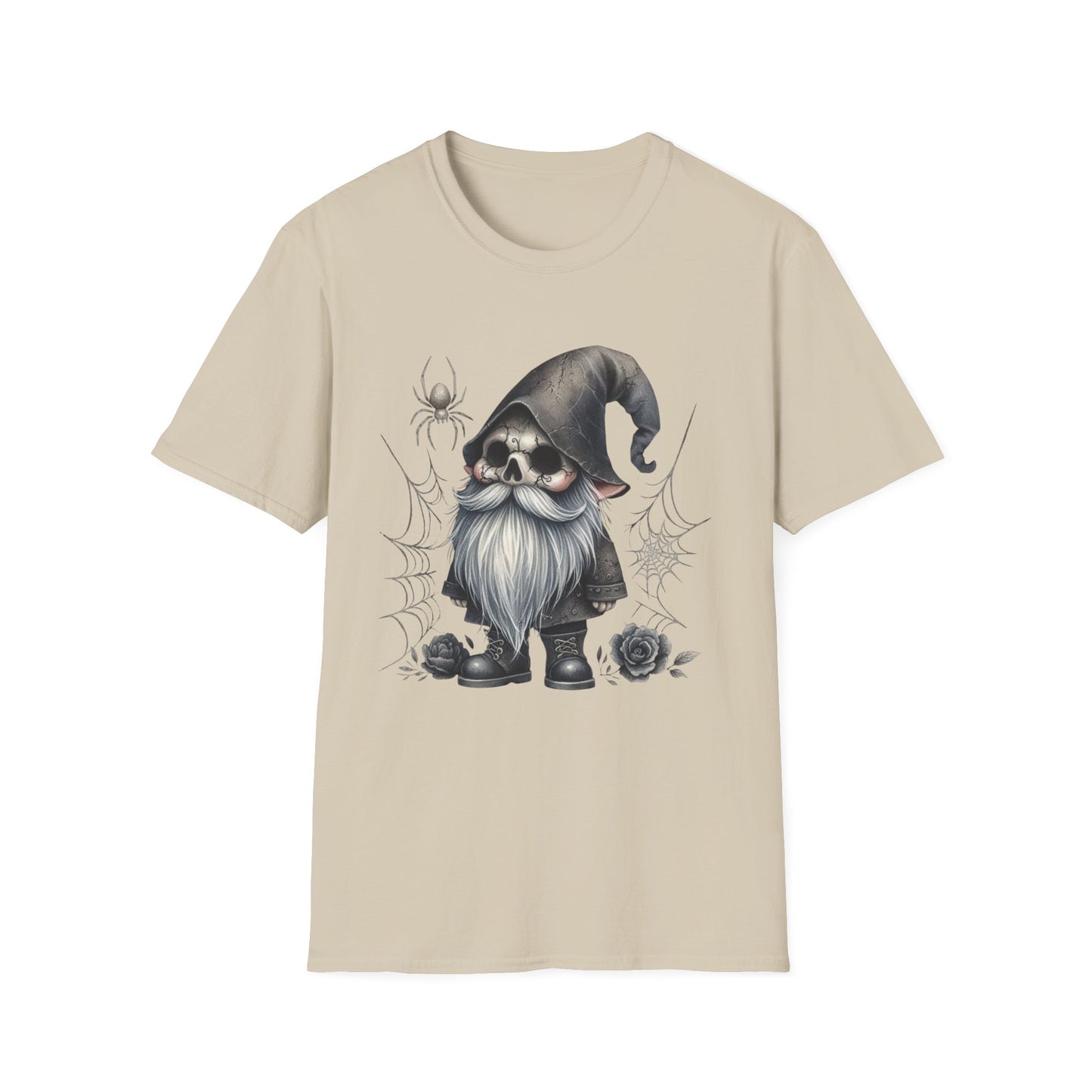 “Cracked Skull Gnome” Tee – Web & Rose Edition