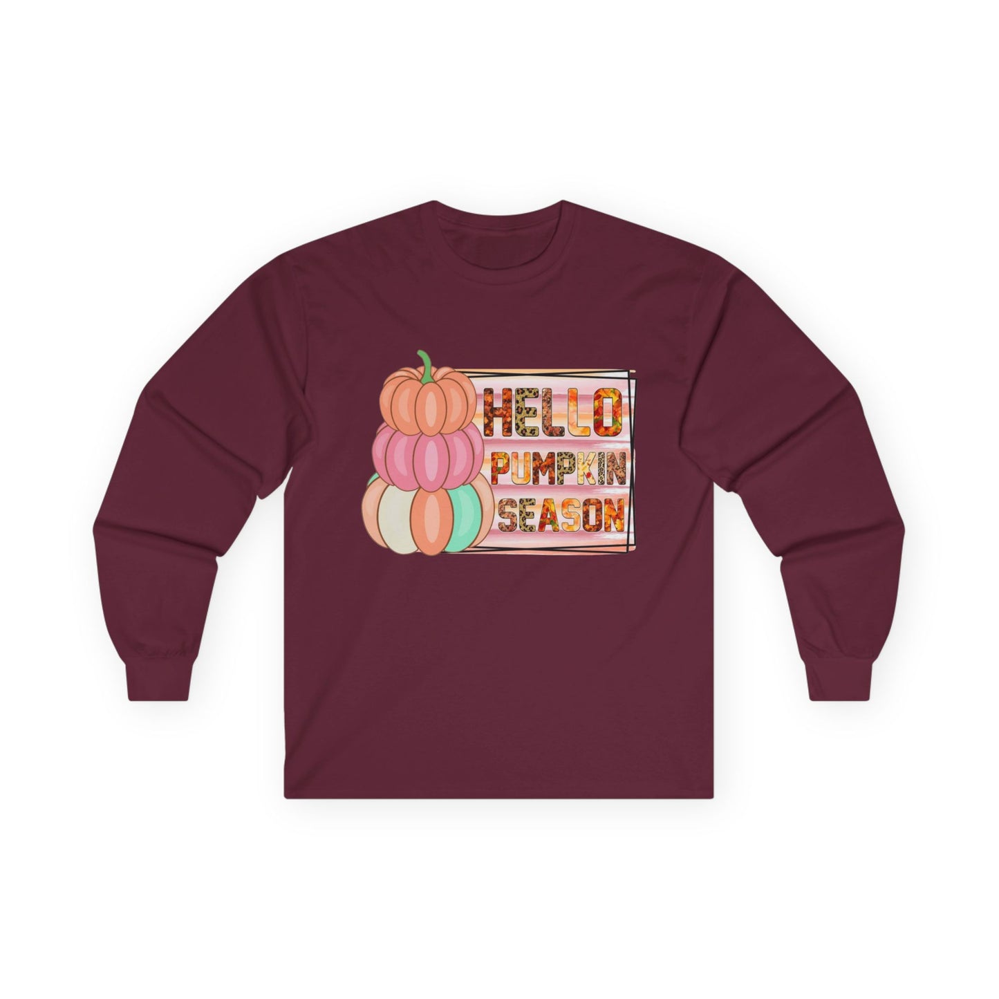 “Hello Pumpkin Season” Long Sleeve Tee – Pastel Stack Edition