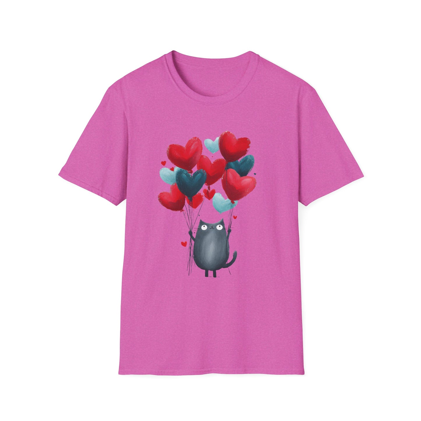 Balloon Buddy – Whimsical Cat Love Tee