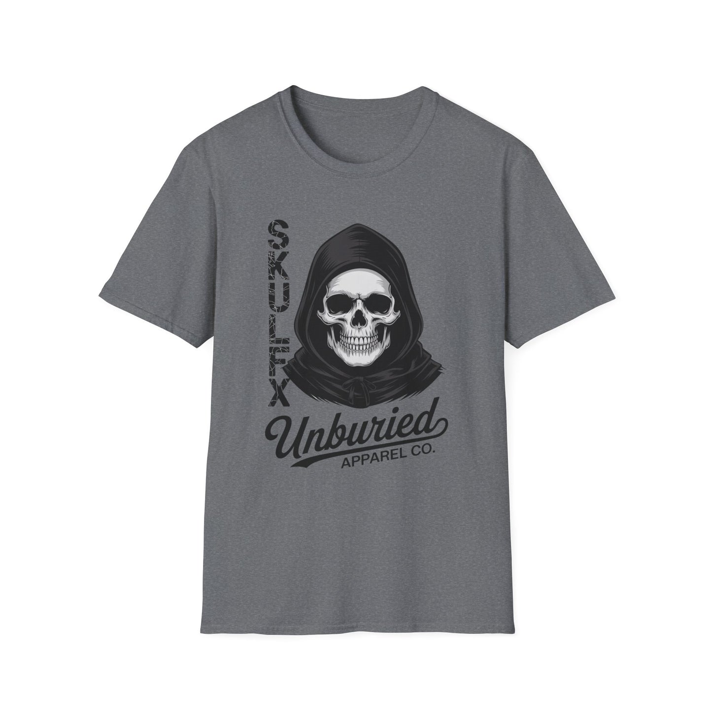 Skull Hooded Light Colored Graphic T-Shirt