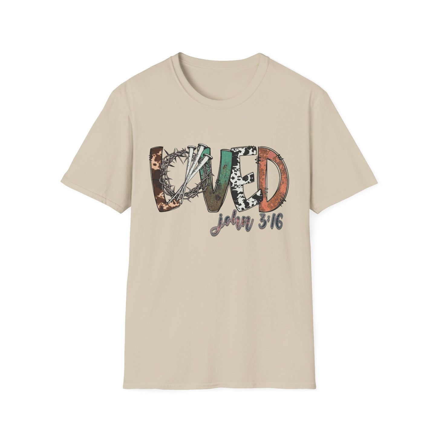 LOVED – John 3:16 Textured Faith Tee
