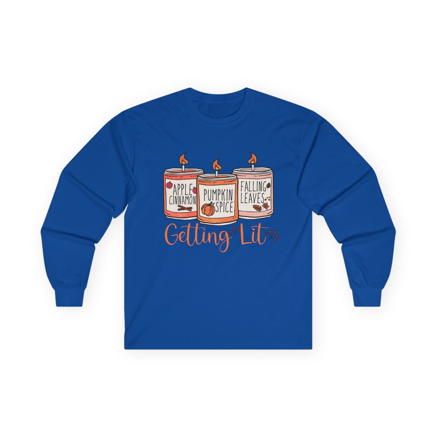 “Getting Lit” Long Sleeve Tee – Fall Candle Trio Edition