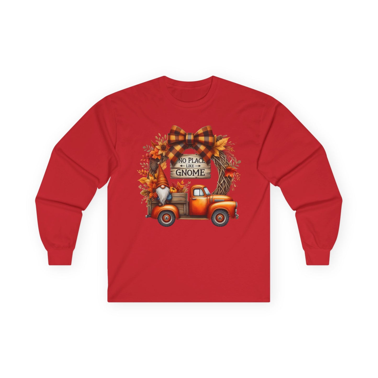 “No Place Like Gnome” Long Sleeve Tee – Autumn Pickup Edition