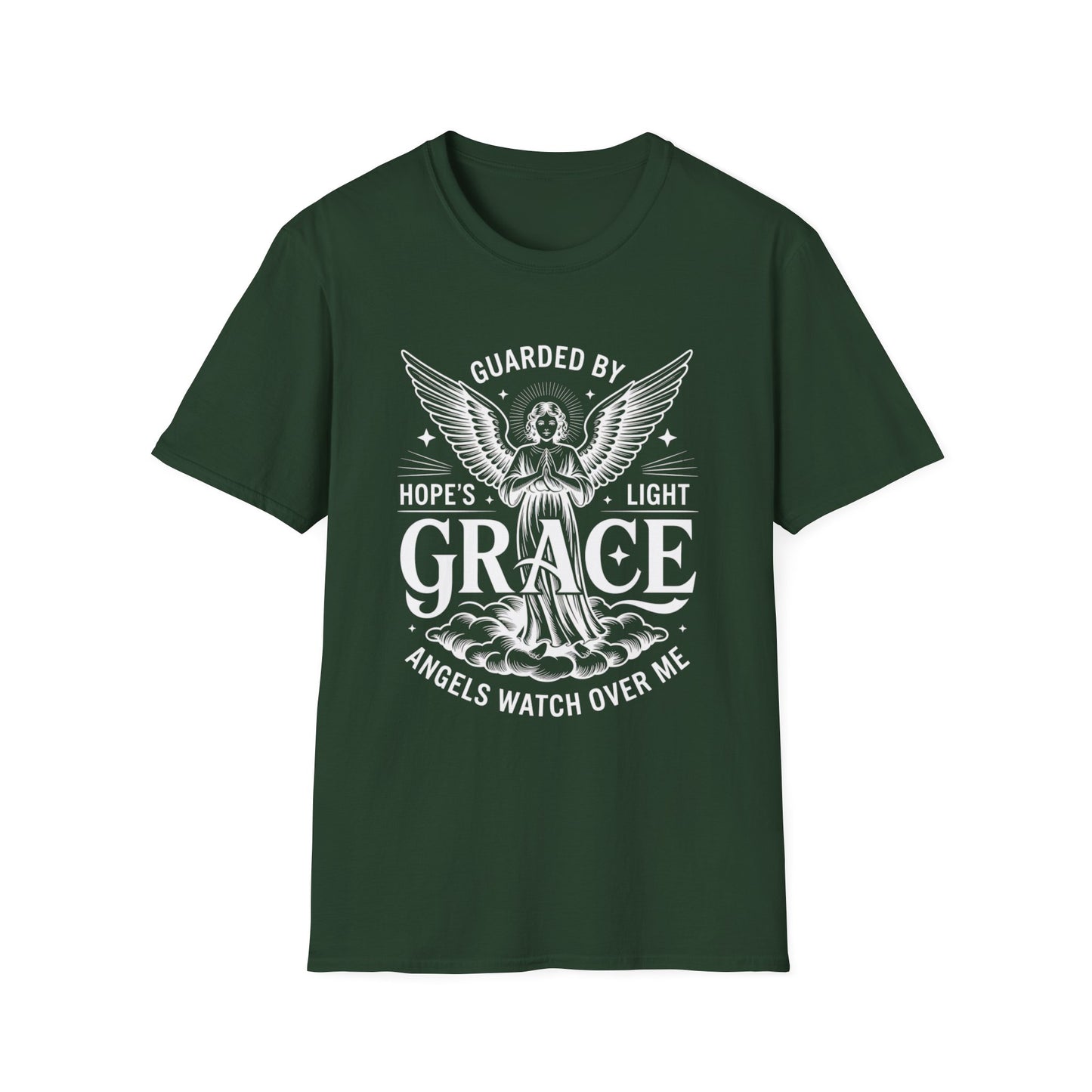Guarded by Grace – Angel Prayer Tee with Hope & Light