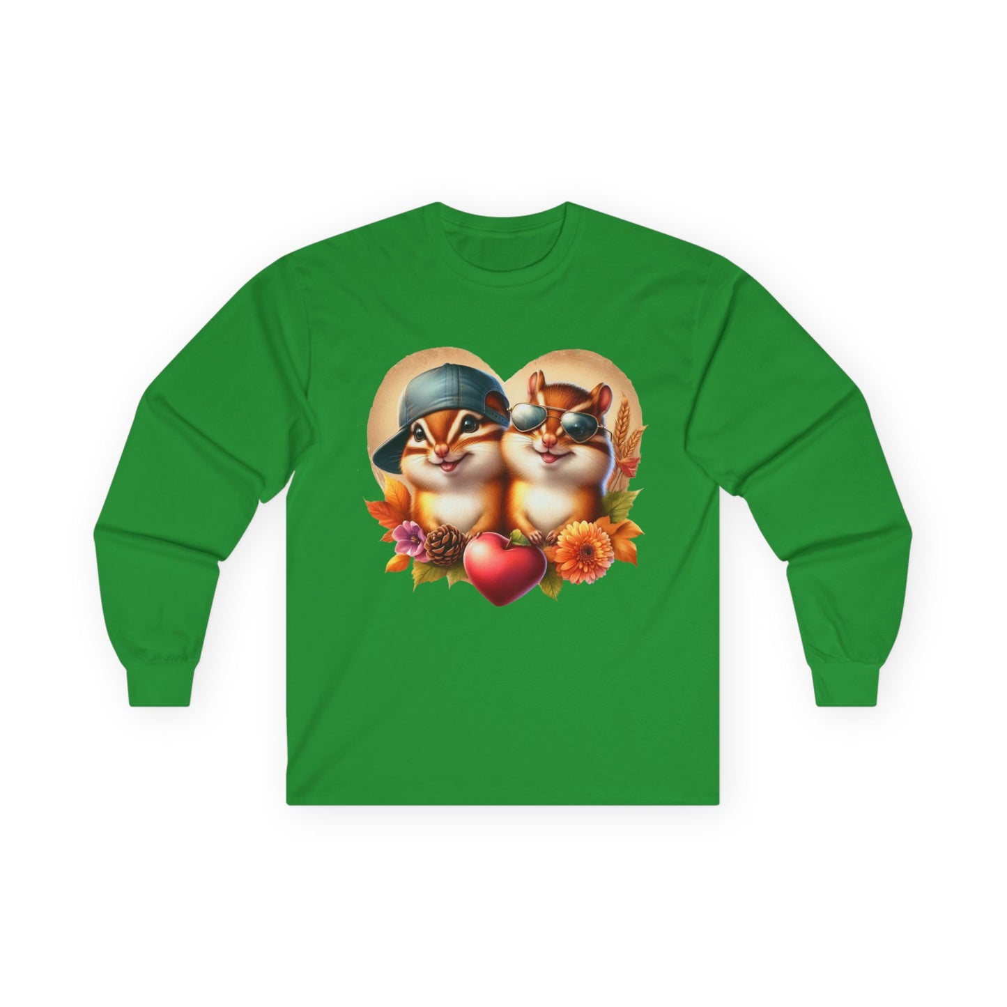 “Chipmunk Love” Long Sleeve Tee – Flannel Hearts Edition