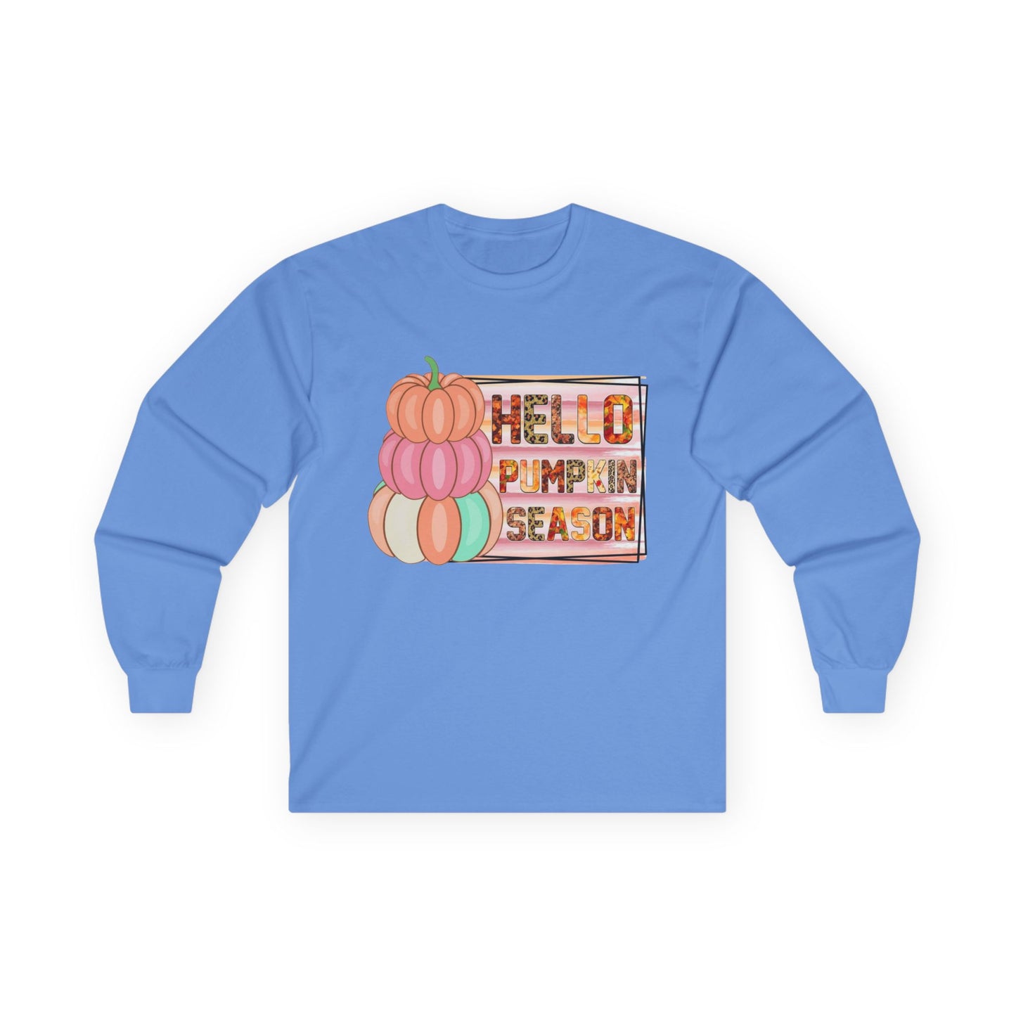 “Hello Pumpkin Season” Long Sleeve Tee – Pastel Stack Edition