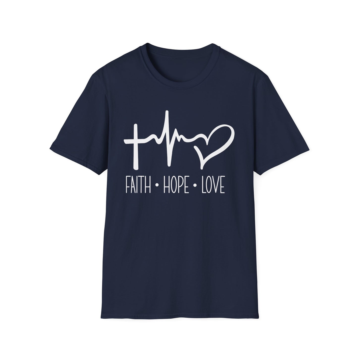 Faith • Hope • Love Tee – Heartbeat Cross Edition