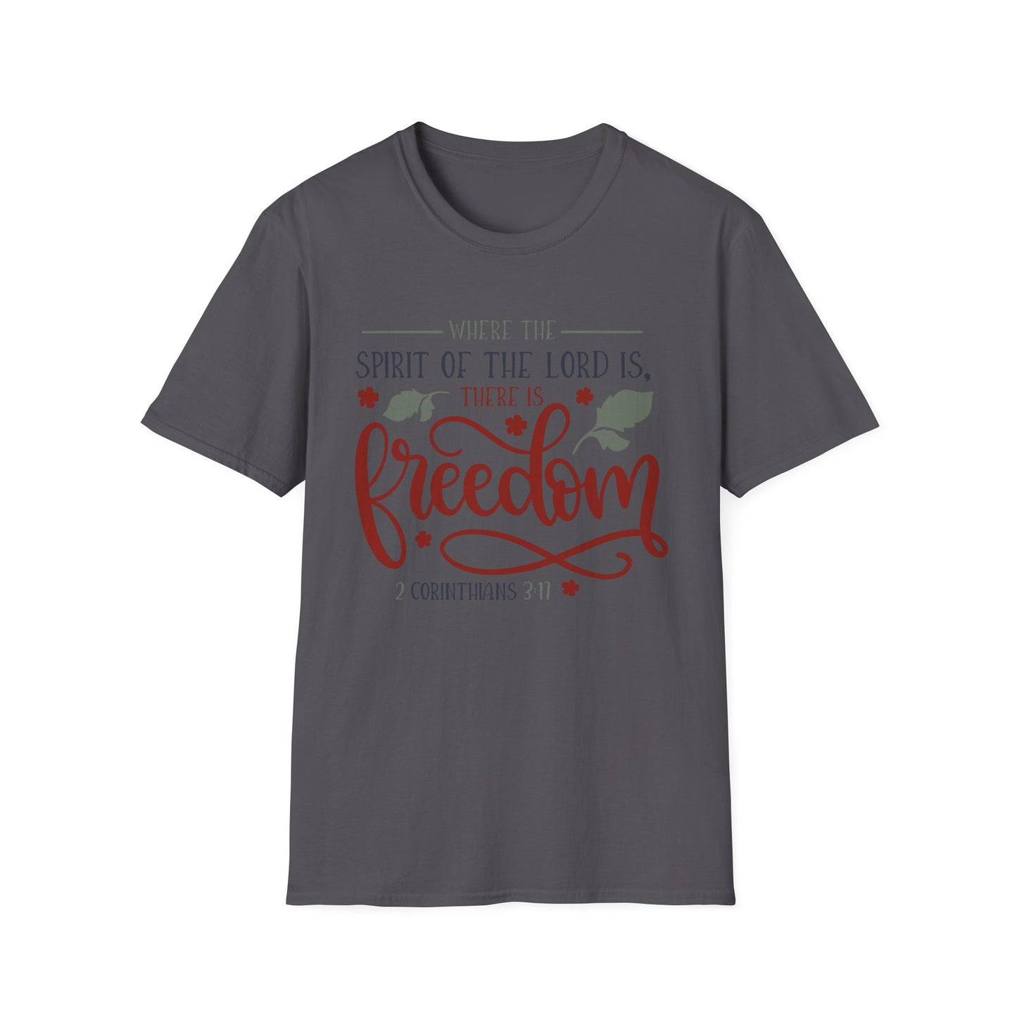 Freedom in the Spirit Tee – 2 Corinthians 3:17 Floral Edition