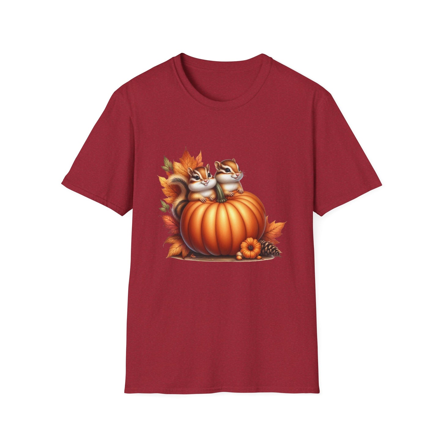 “Pumpkin Perch Chipmunks” Tee – Harvest Heart Edition