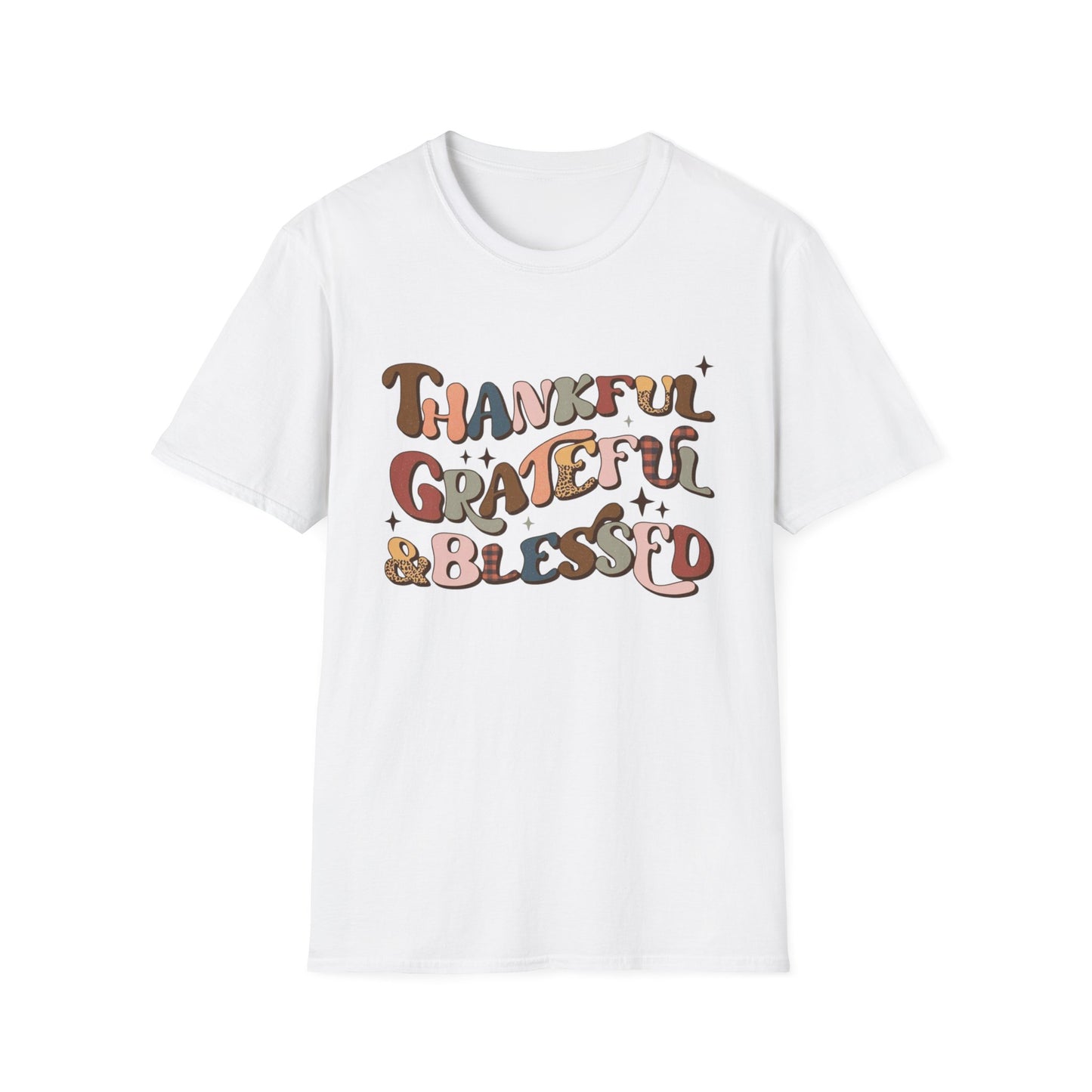 Thankful. Grateful. & Blessed. Short Sleeve Tee