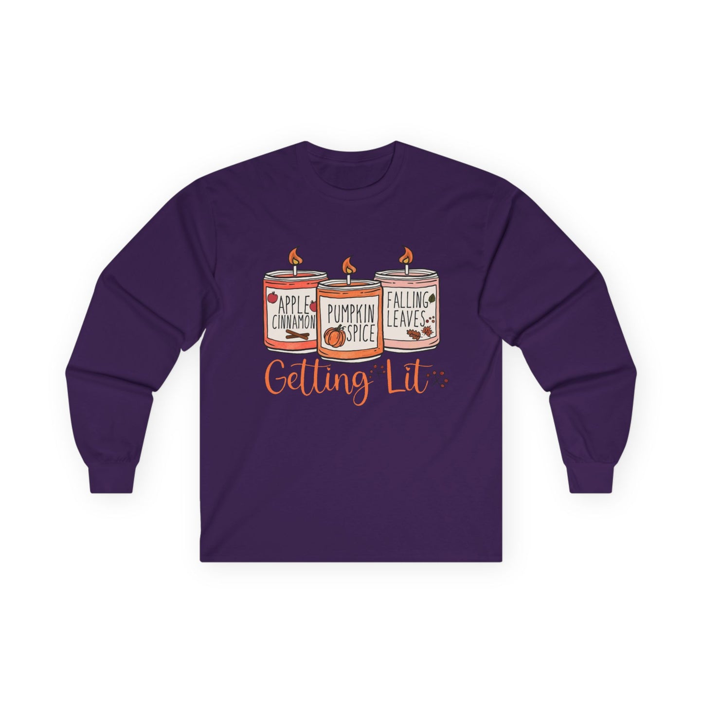 “Getting Lit” Long Sleeve Tee – Fall Candle Trio Edition