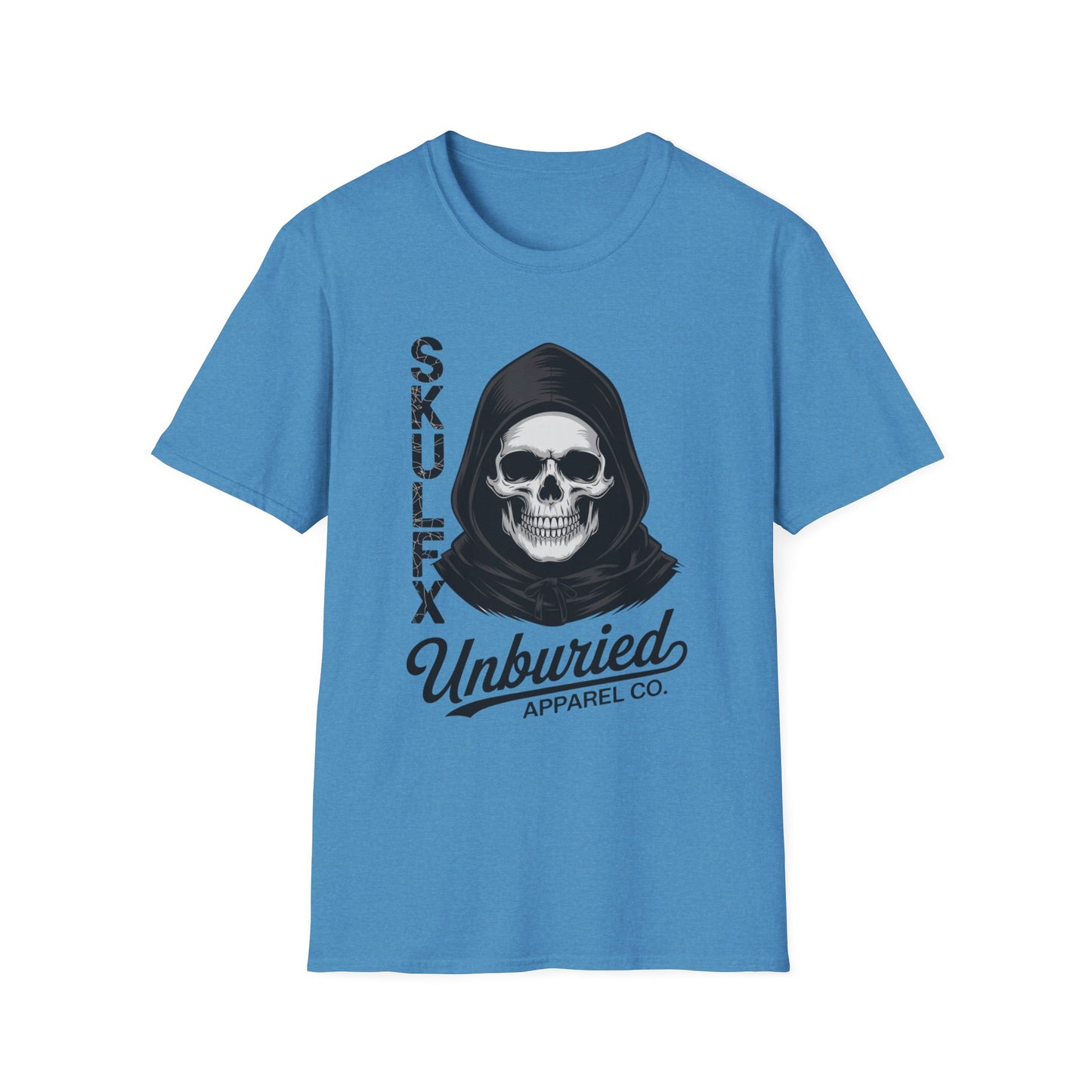 Skull Hooded Light Colored Graphic T-Shirt
