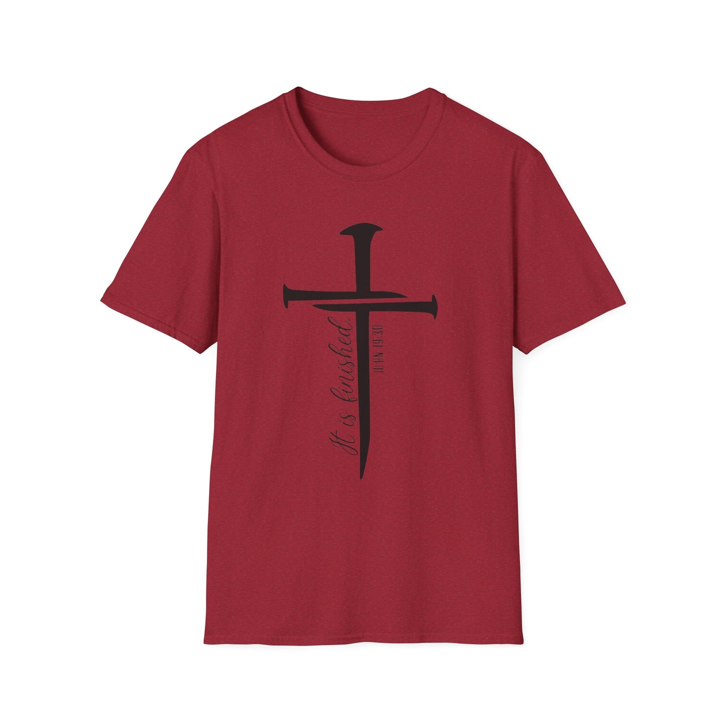 It Is Finished Tee – John 19:30 Nail Cross Edition