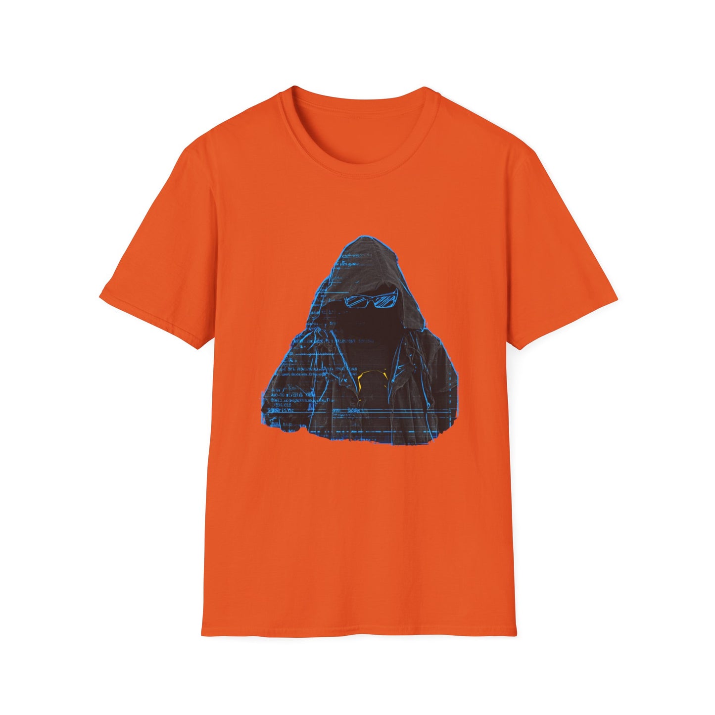 Blueprint Ghost – Hacker Schematic Portrait