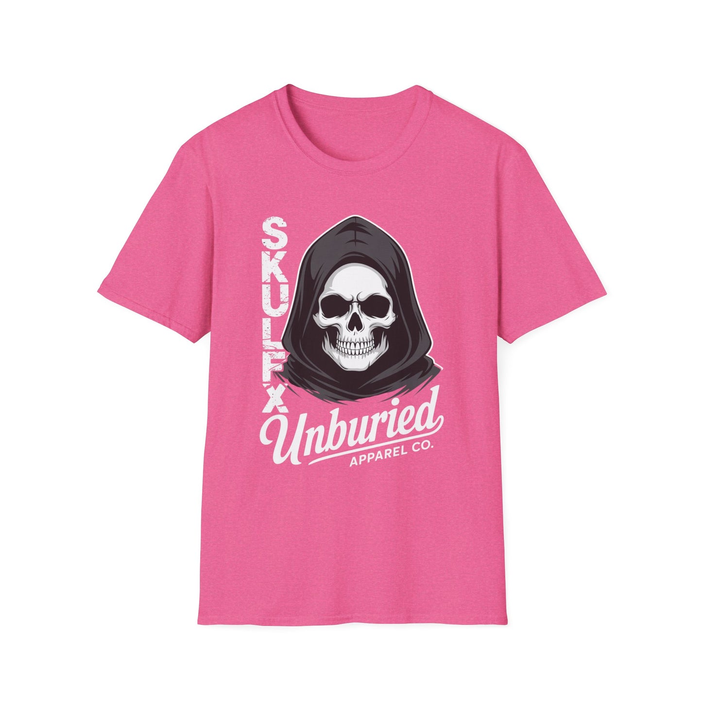 Skull Hooded Dark Colored Graphic T-Shirt