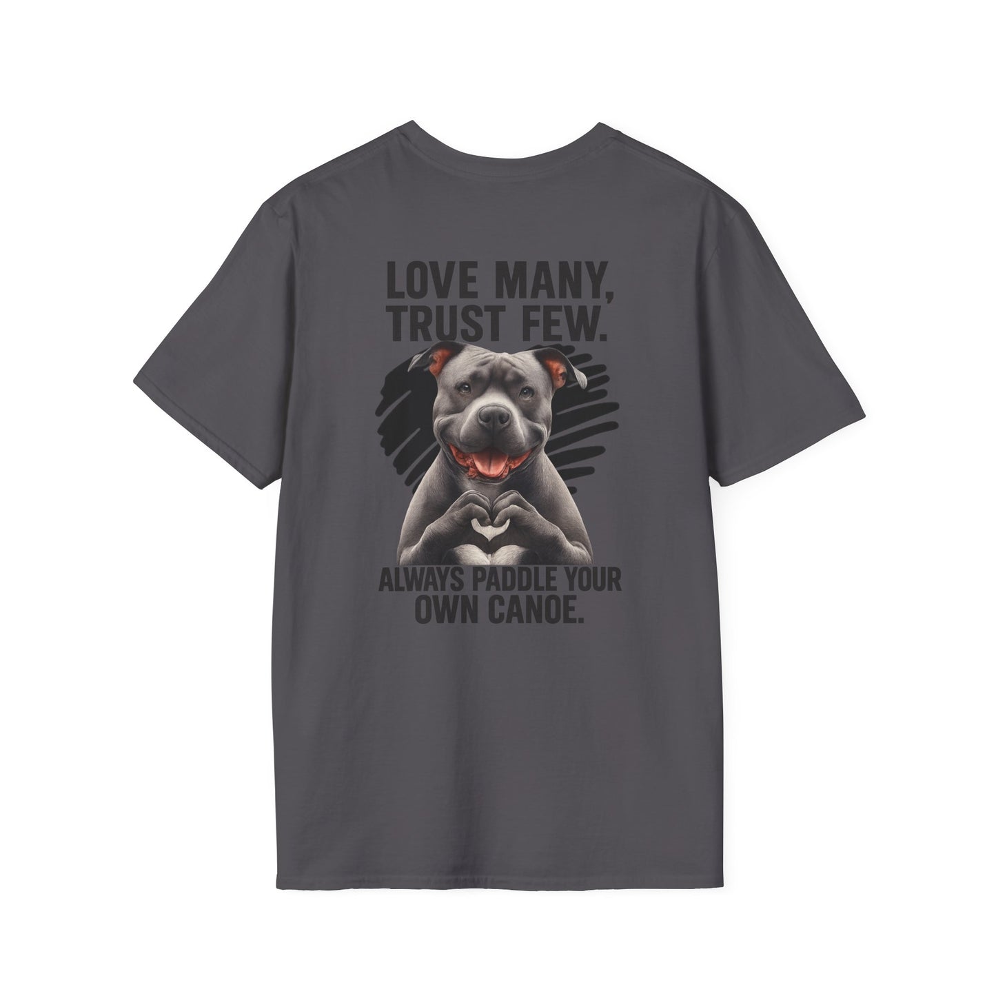 "Paddle Your Own Canoe" Pit Bull Tee-BACK PRINT