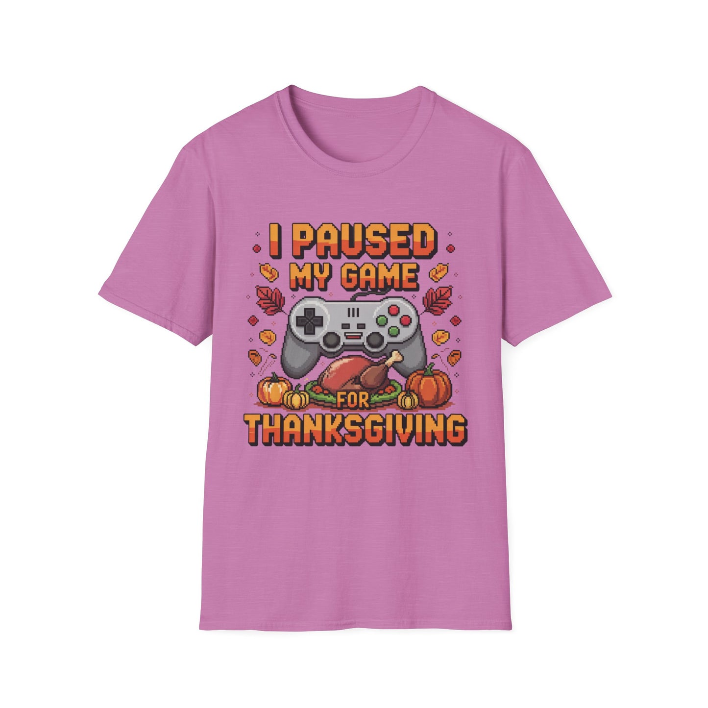 I Paused My Game for Thanksgiving – Pixel Feast Edition Short Sleeve Tee