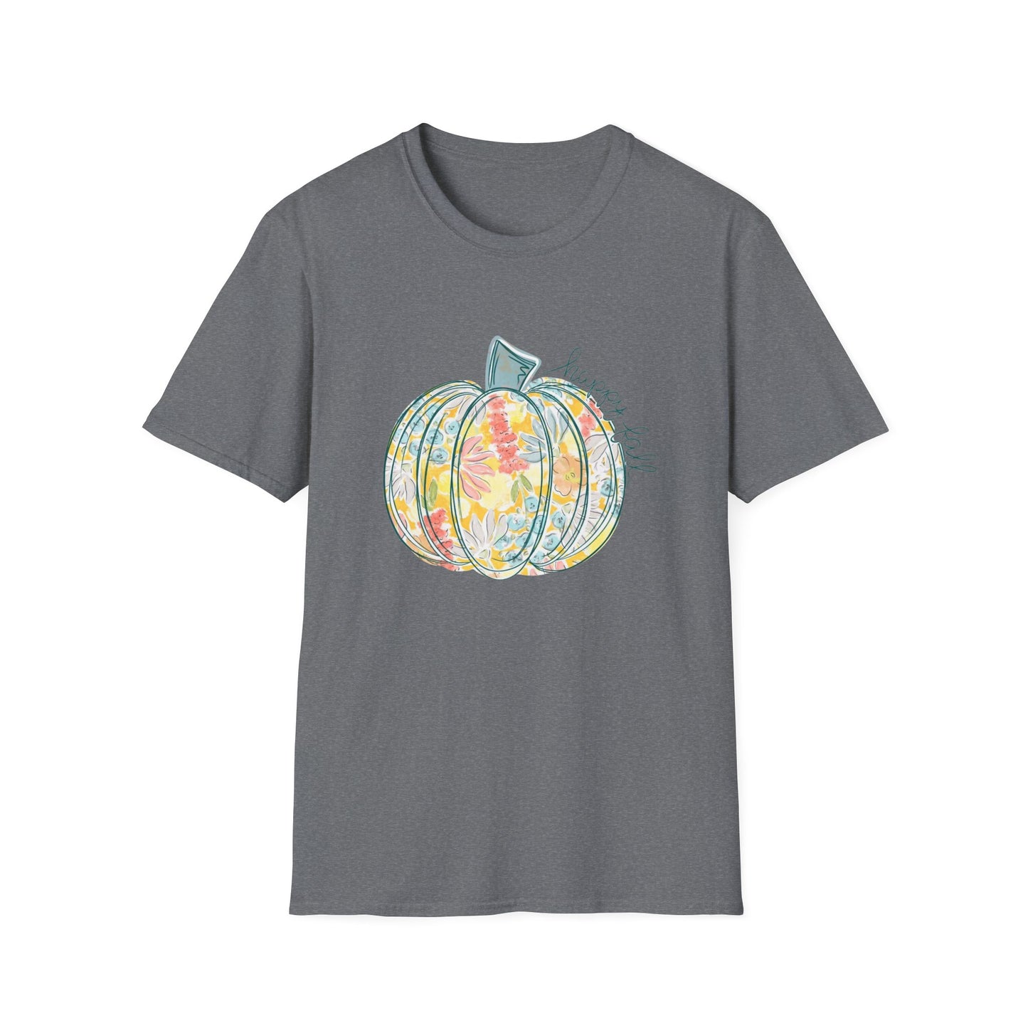 “Happy Fall Floral Pumpkin” Tee – Bloom & Gourd Edition