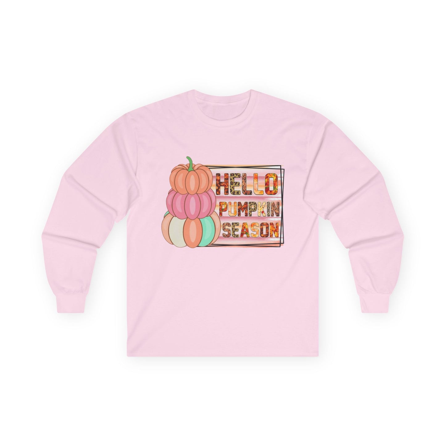 “Hello Pumpkin Season” Long Sleeve Tee – Pastel Stack Edition