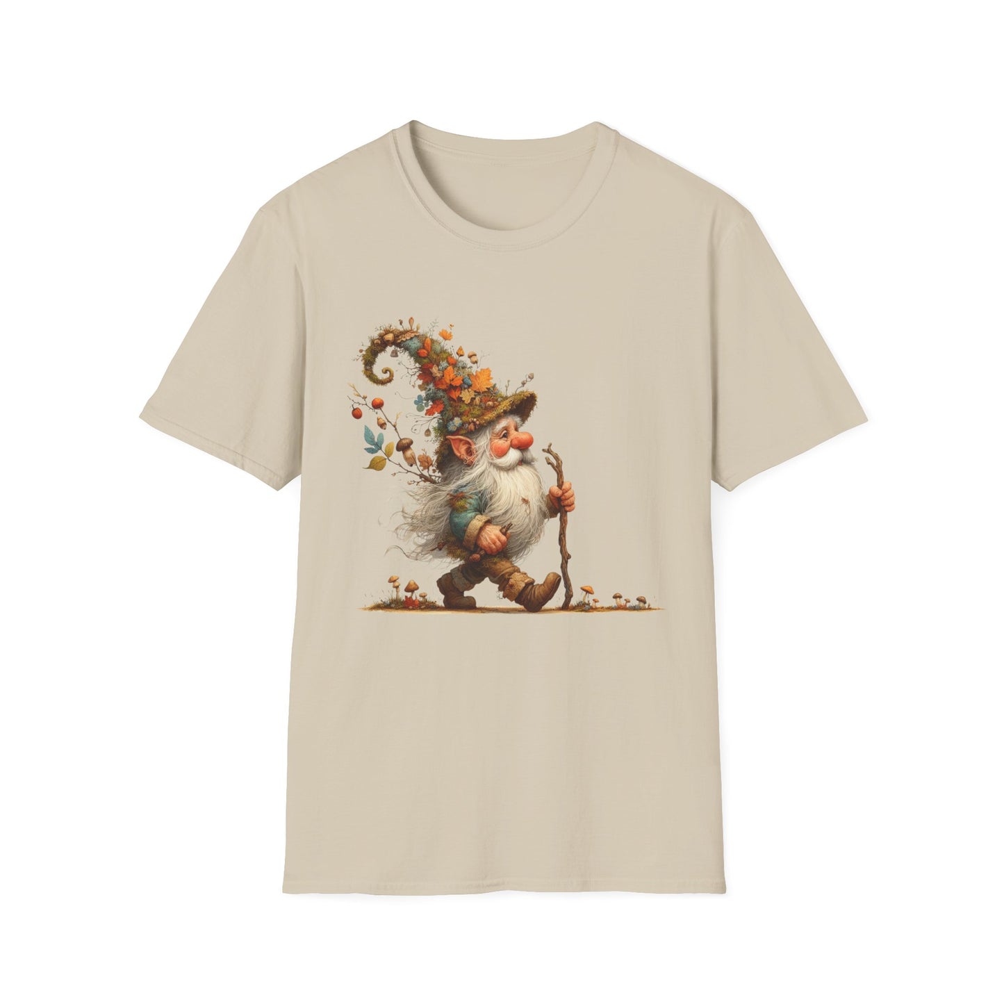 “Forest Walker Gnome” Tee – Woodland Lore Edition