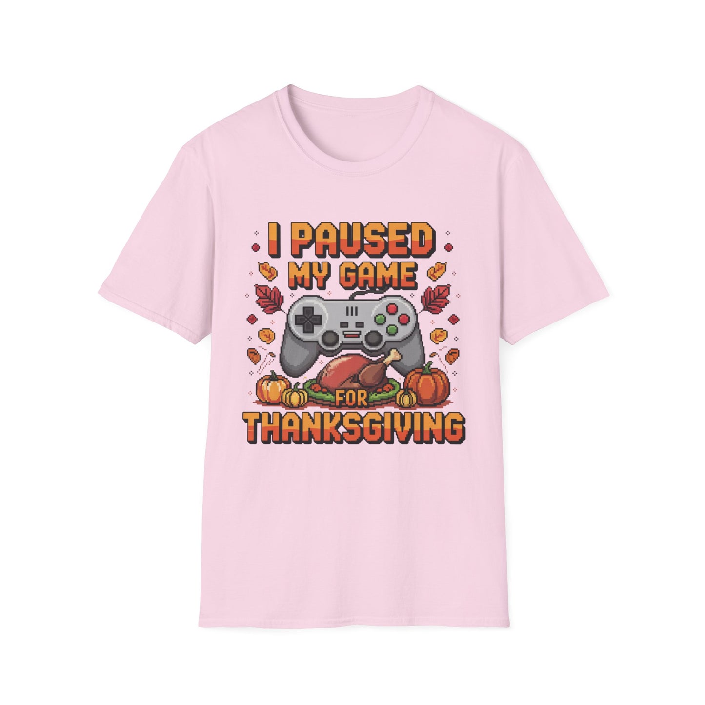 I Paused My Game for Thanksgiving – Pixel Feast Edition Short Sleeve Tee
