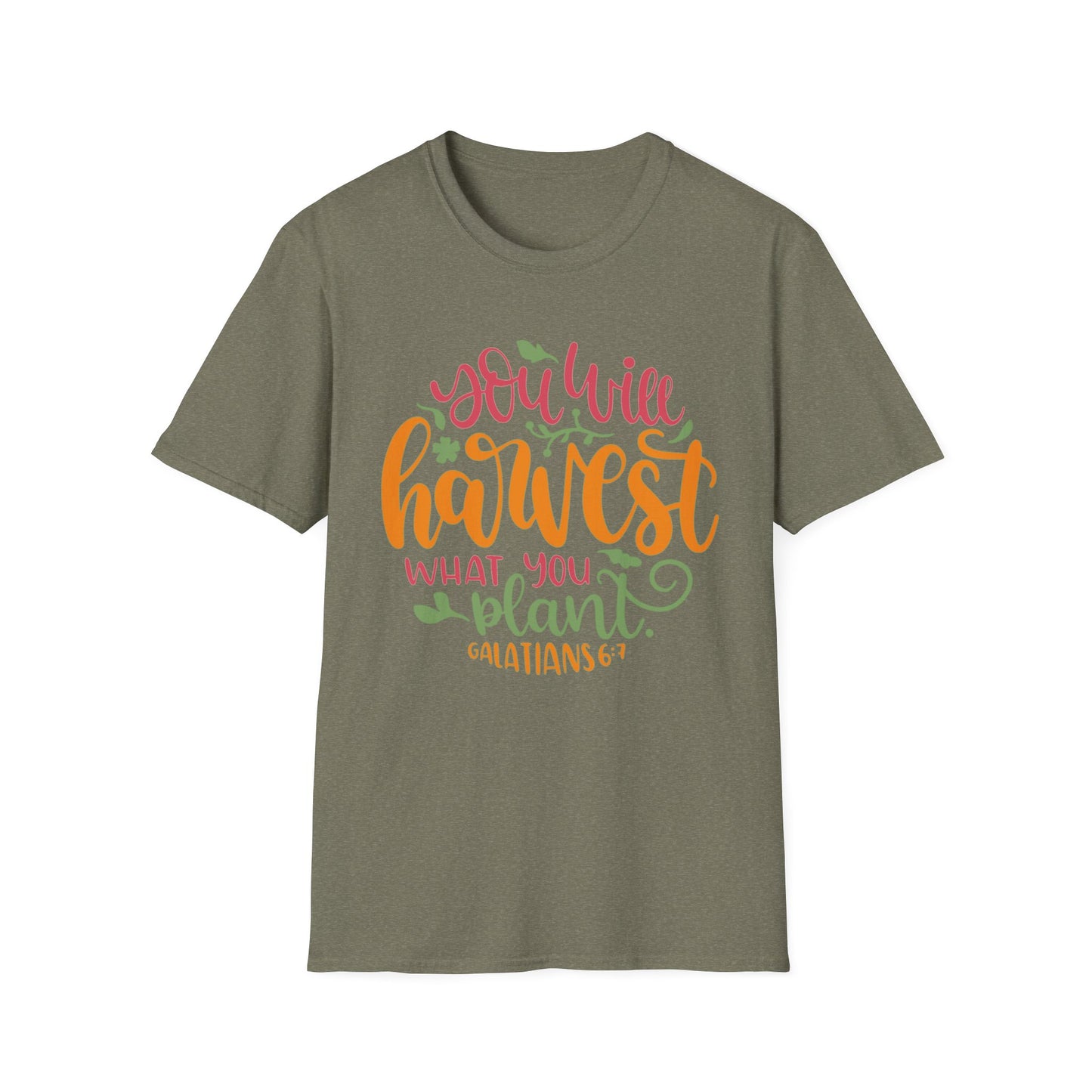 Harvest What You Plant Tee – Galatians 6:7 Garden Edition