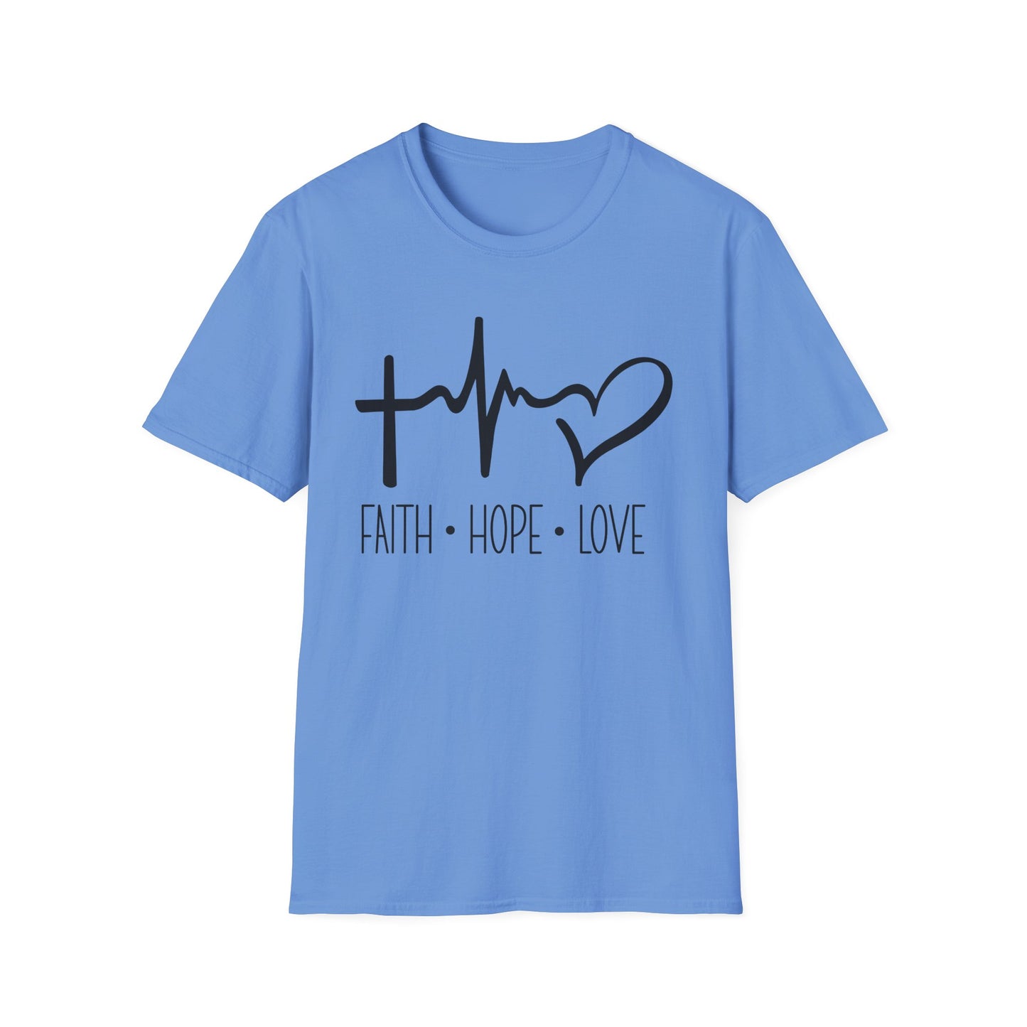 Faith • Hope • Love Tee – Heartbeat Cross Edition