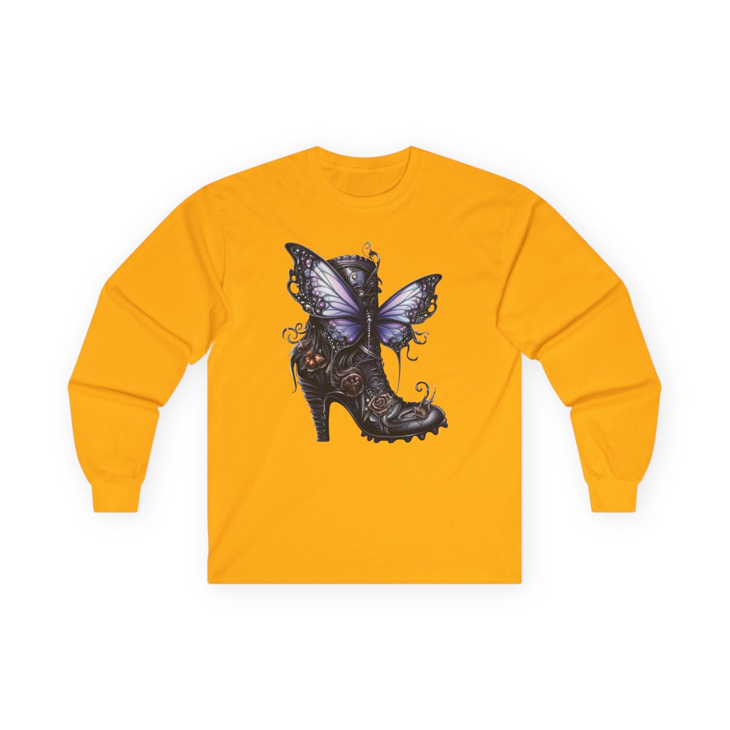 “Butterfly Heel” Long Sleeve Tee – Fantasy Couture Edition