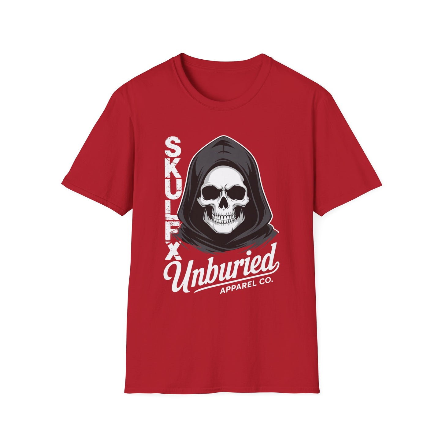 Skull Hooded Dark Colored Graphic T-Shirt