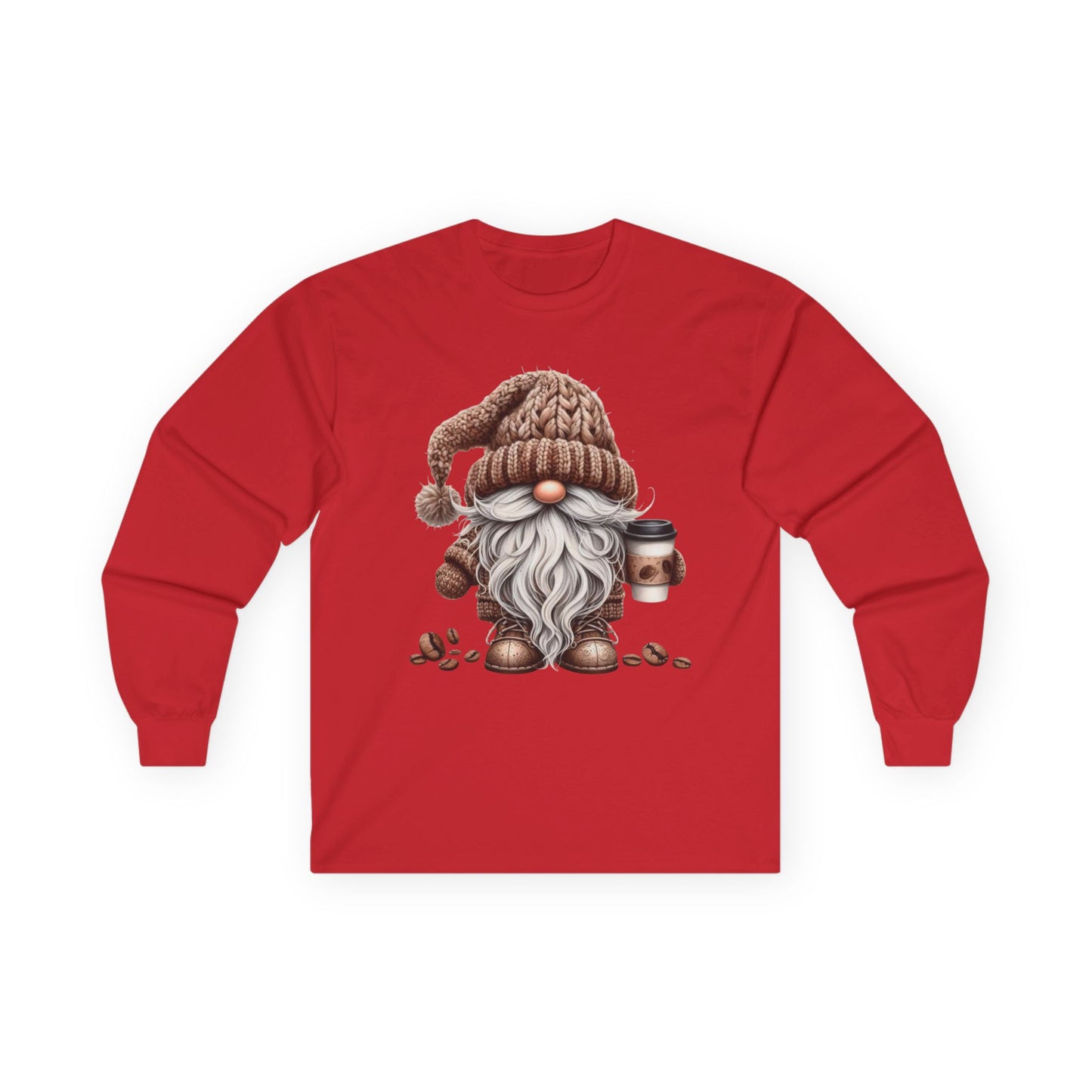 “Coffee Gnome” Long Sleeve Tee – Brewed & Bearded Edition