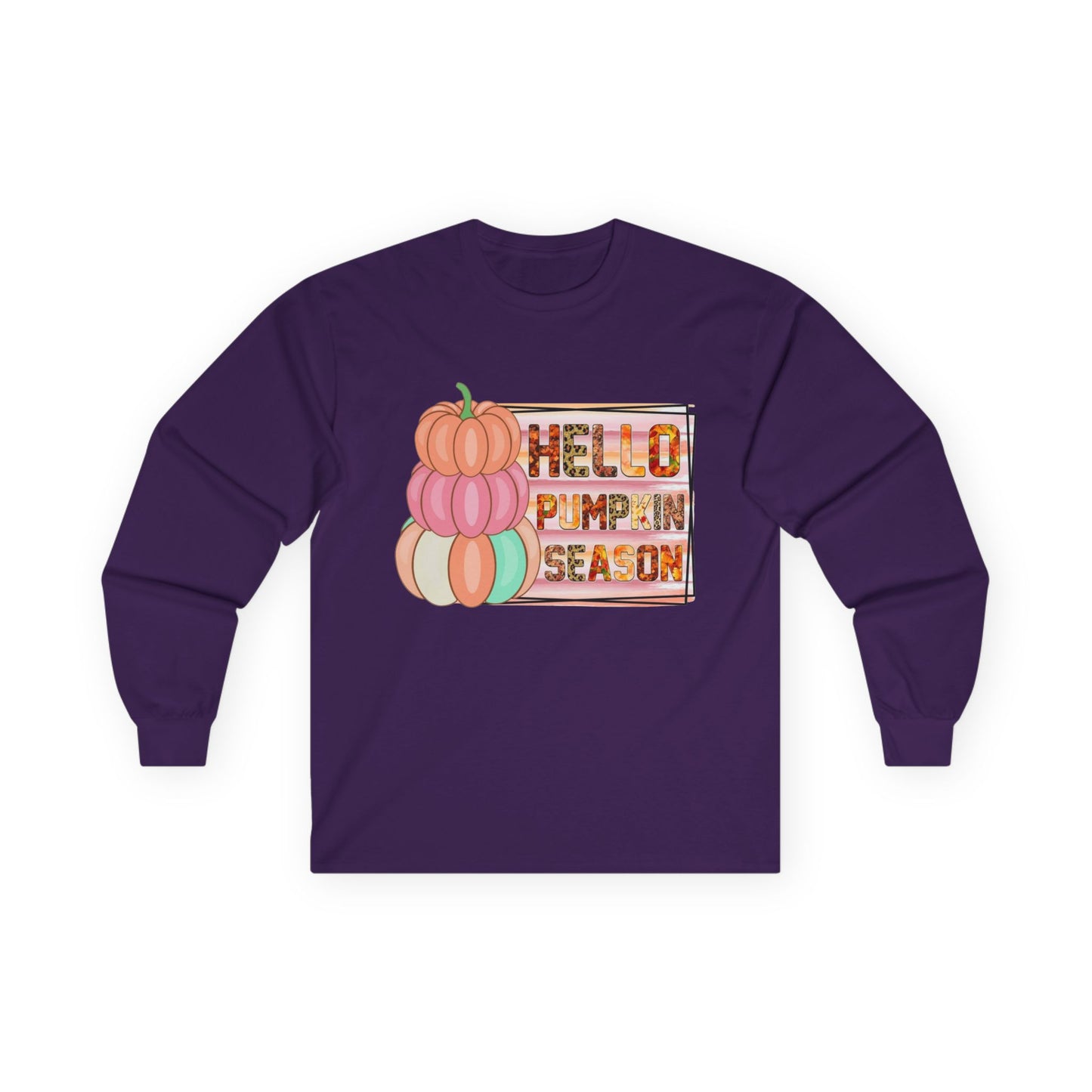 “Hello Pumpkin Season” Long Sleeve Tee – Pastel Stack Edition
