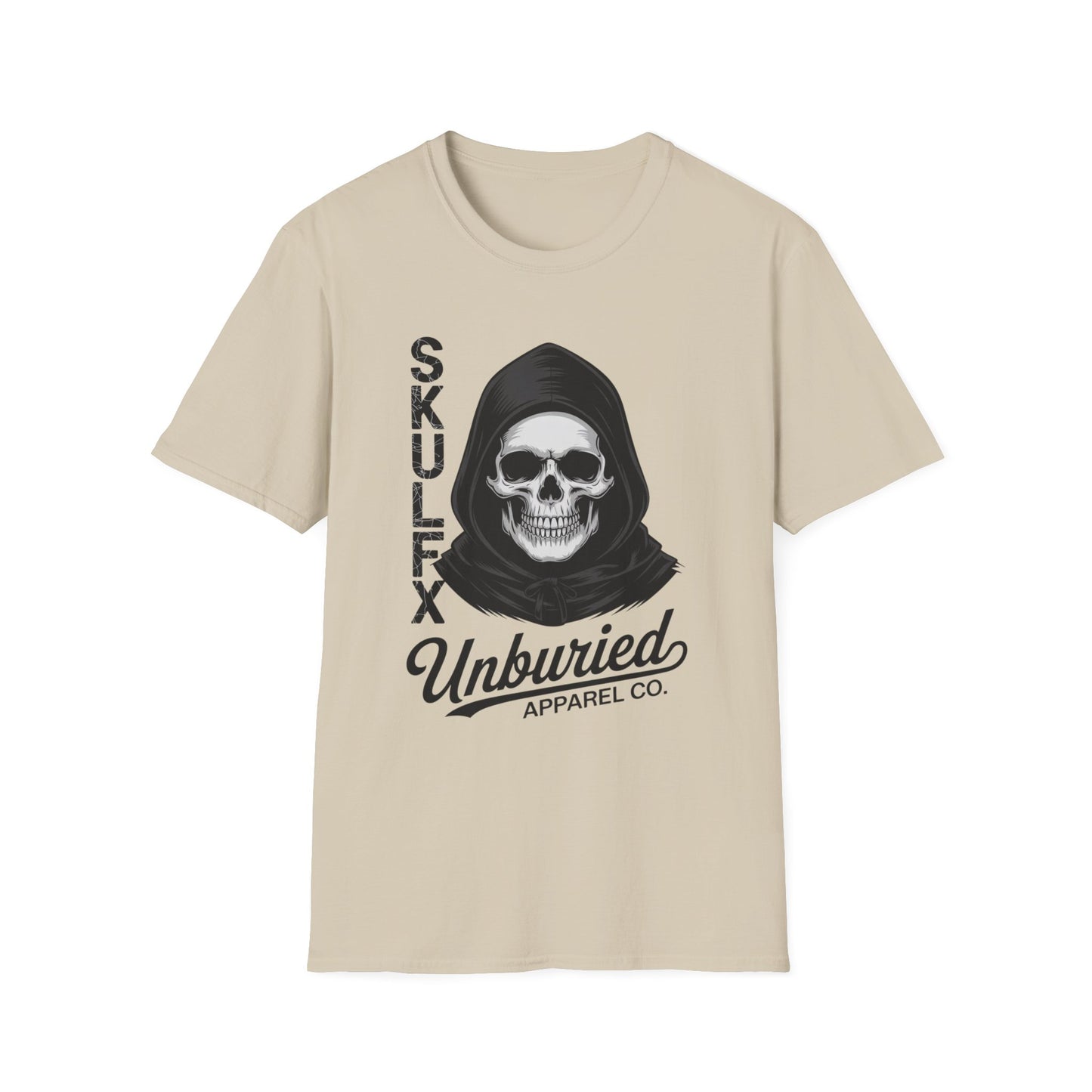 Skull Hooded Light Colored Graphic T-Shirt