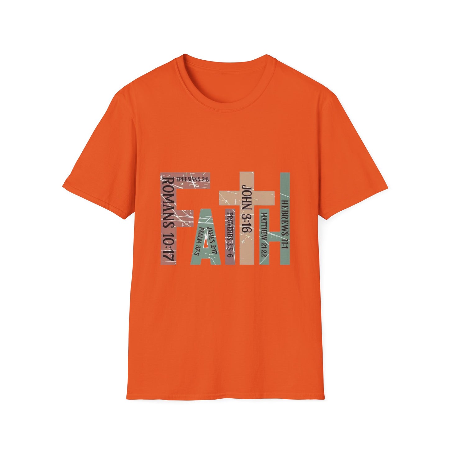 FAITH Bible Verse Graphic Tee – Scripture-Filled Letters Design