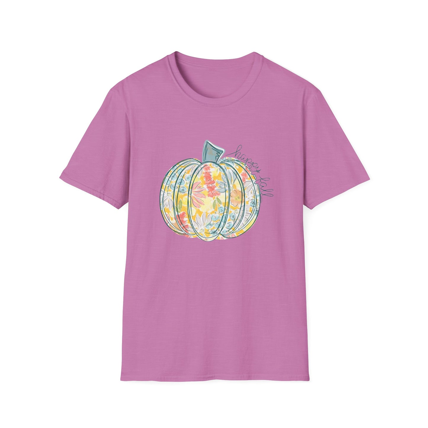 “Happy Fall Floral Pumpkin” Tee – Bloom & Gourd Edition