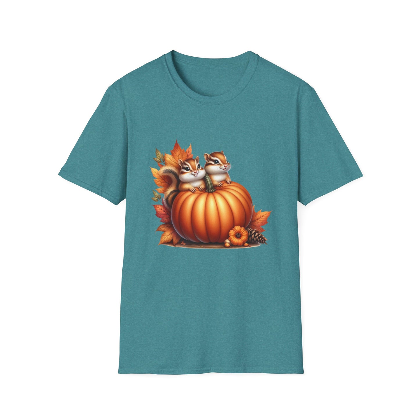 “Pumpkin Perch Chipmunks” Tee – Harvest Heart Edition