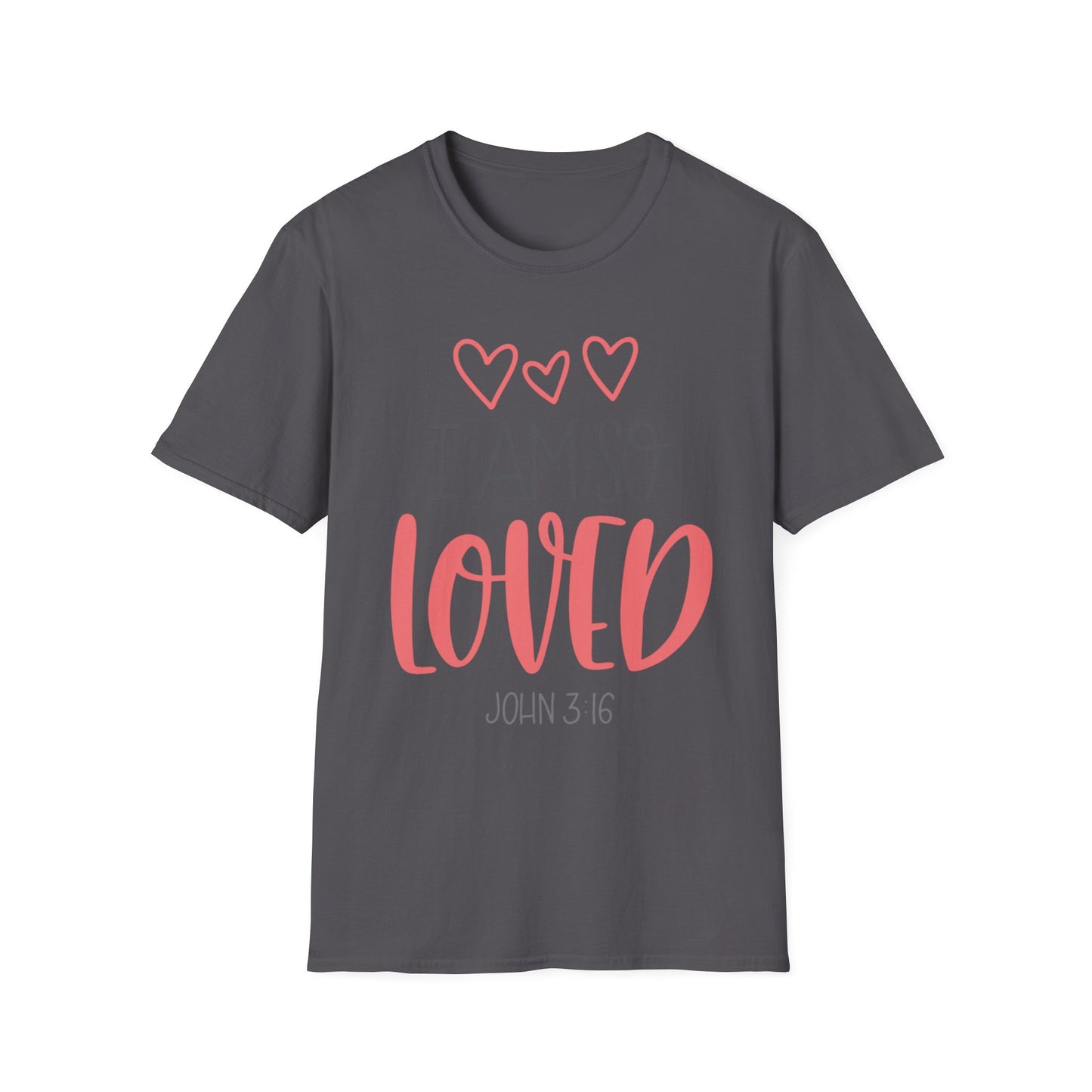 I Am So Loved Tee – John 3:16 Heartline Edition