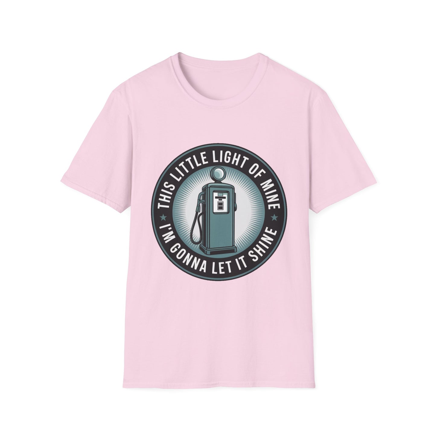 Vintage Shine Tee – “This Little Light of Mine” Gas Pump Design