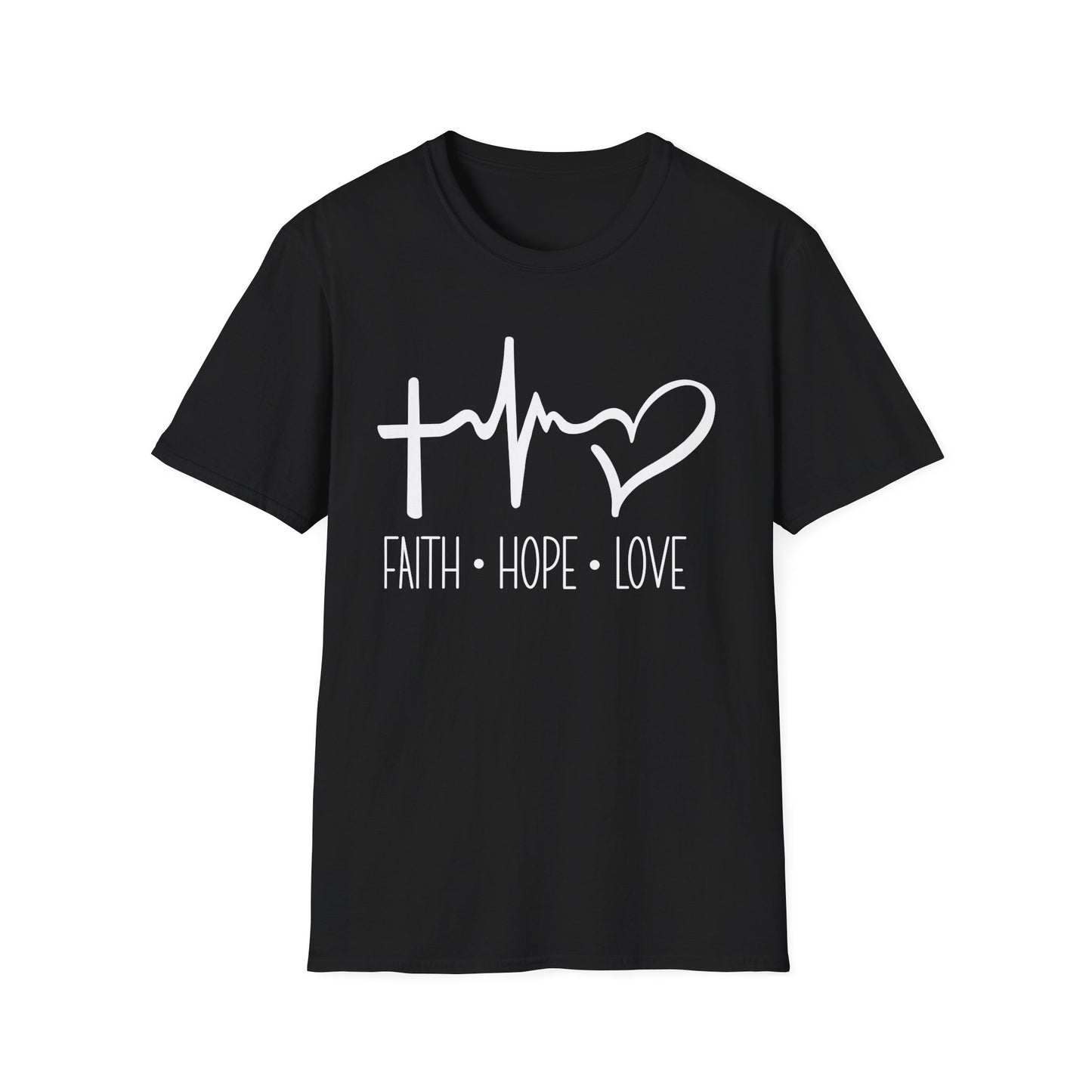 Faith • Hope • Love Tee – Heartbeat Cross Edition