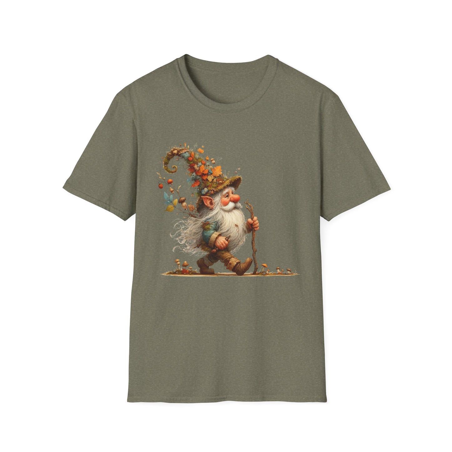 “Forest Walker Gnome” Tee – Woodland Lore Edition