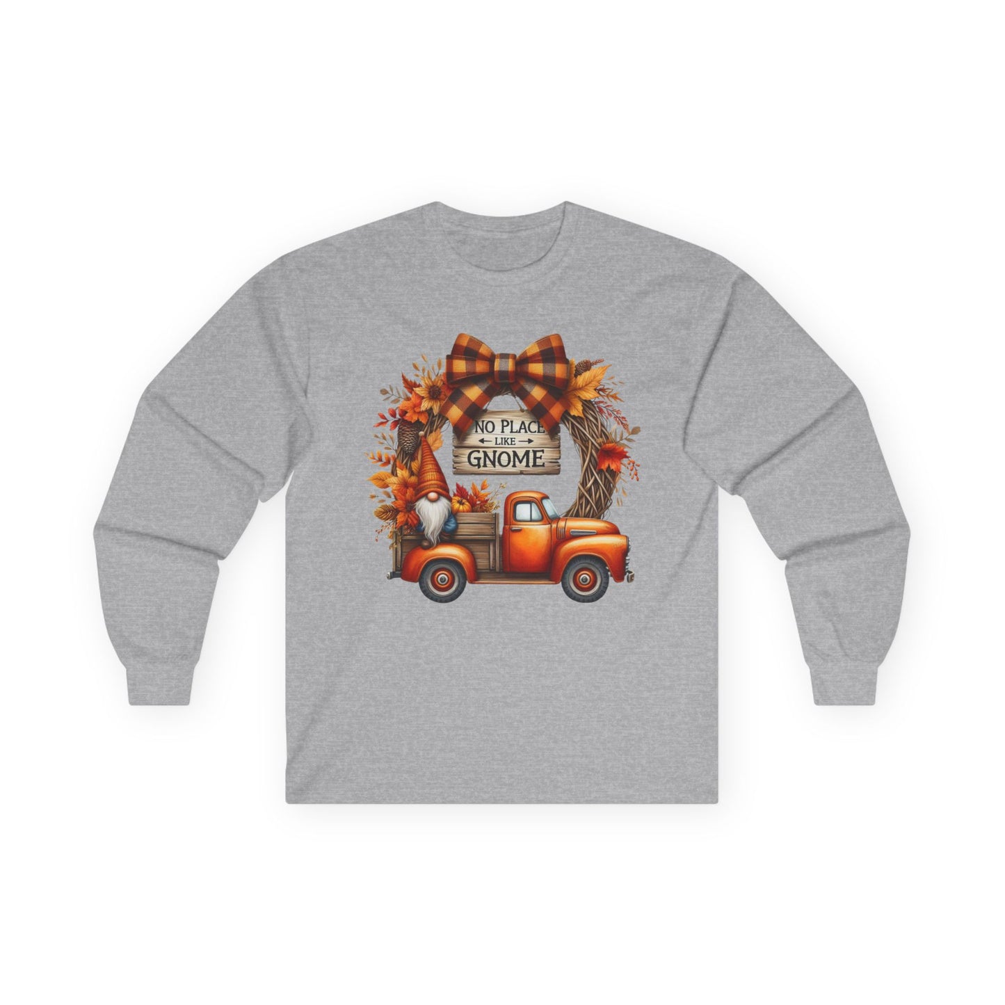 “No Place Like Gnome” Long Sleeve Tee – Autumn Pickup Edition
