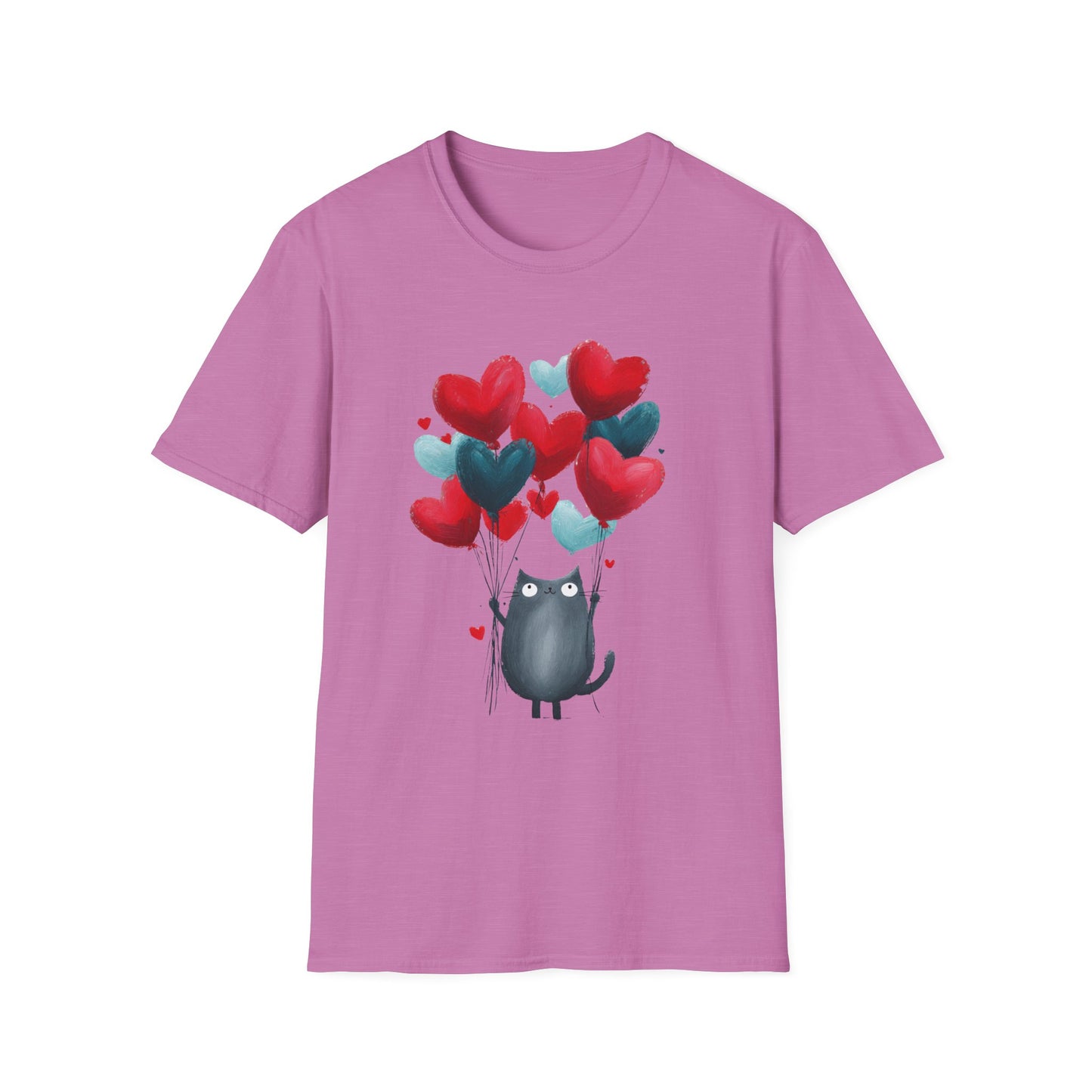 Balloon Buddy – Whimsical Cat Love Tee