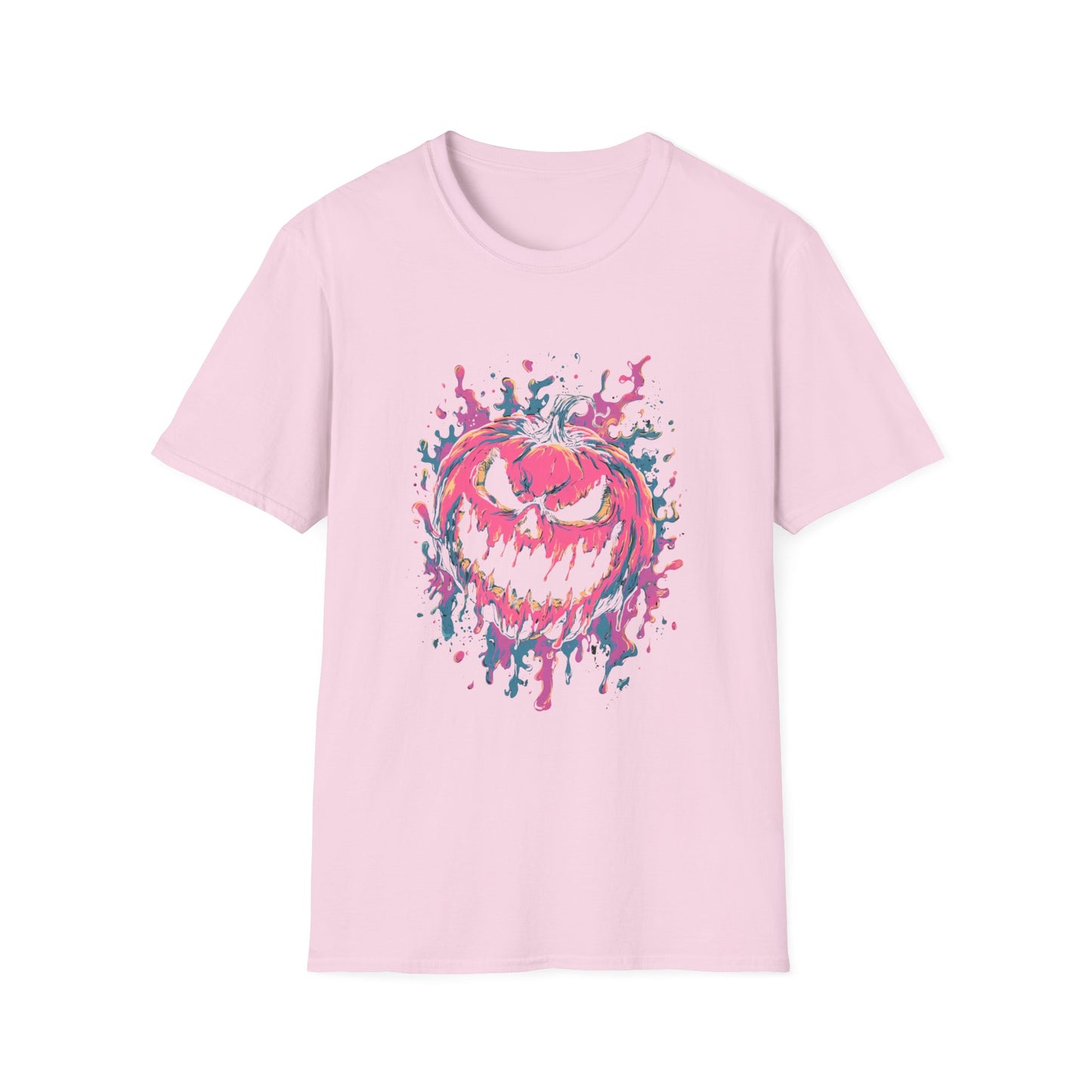 Neon Pumpkin Halloween Tee