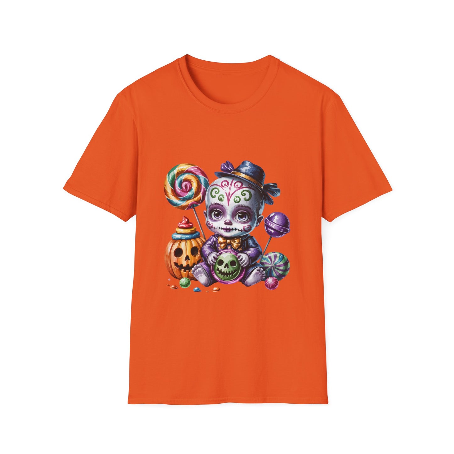 Baby Skeleton Halloween T-Shirt, Spooky Trickster Tee, Sugar Skull Costume Shirt, Halloween Party Top, Day of the Dead Graphic Tee