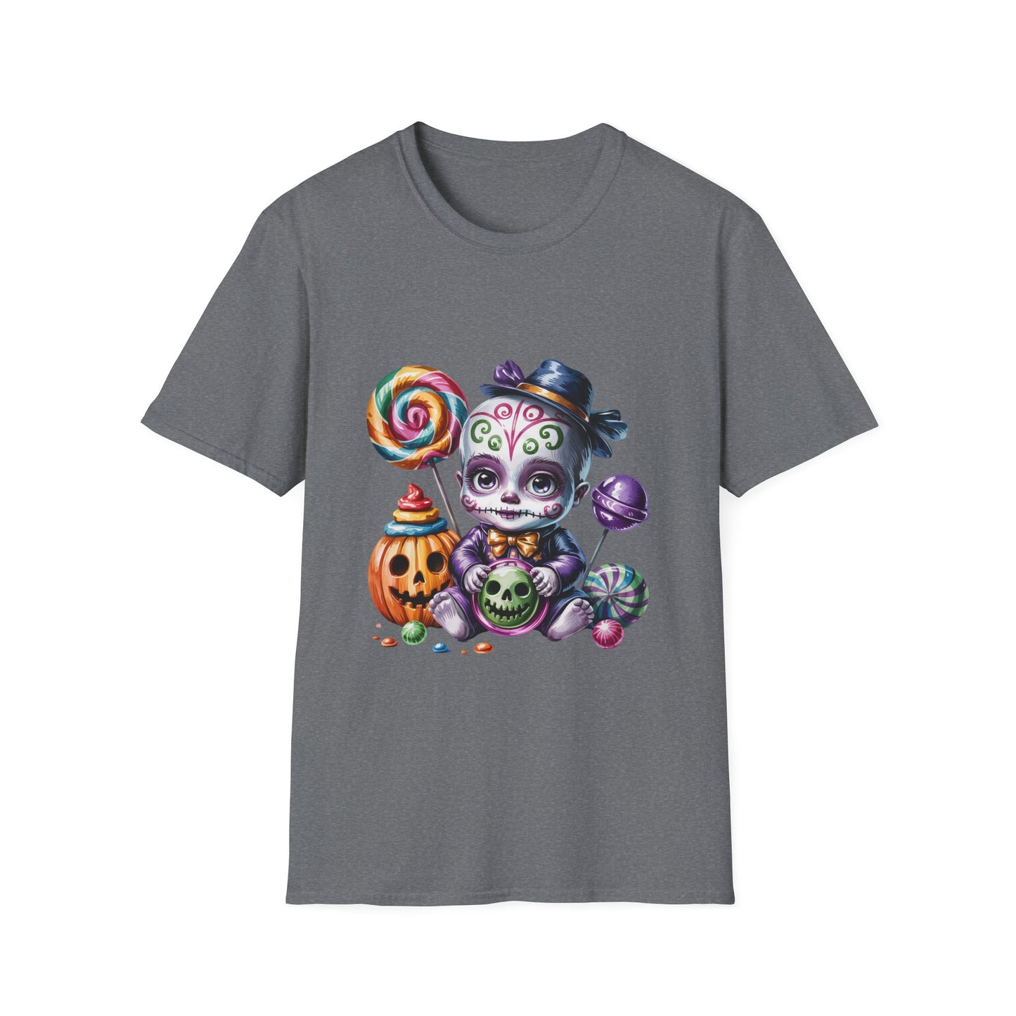 Baby Skeleton Halloween T-Shirt, Spooky Trickster Tee, Sugar Skull Costume Shirt, Halloween Party Top, Day of the Dead Graphic Tee