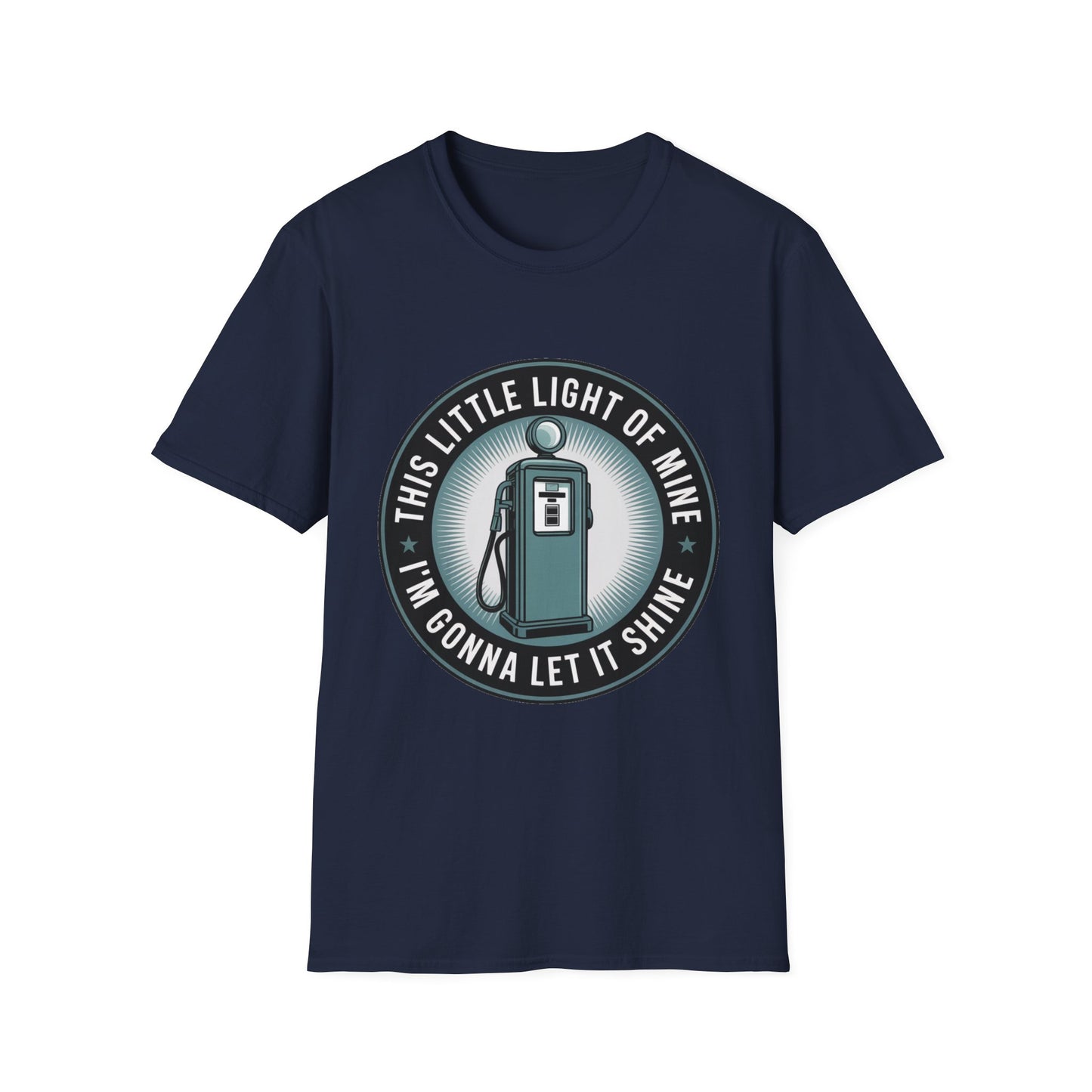 Vintage Shine Tee – “This Little Light of Mine” Gas Pump Design